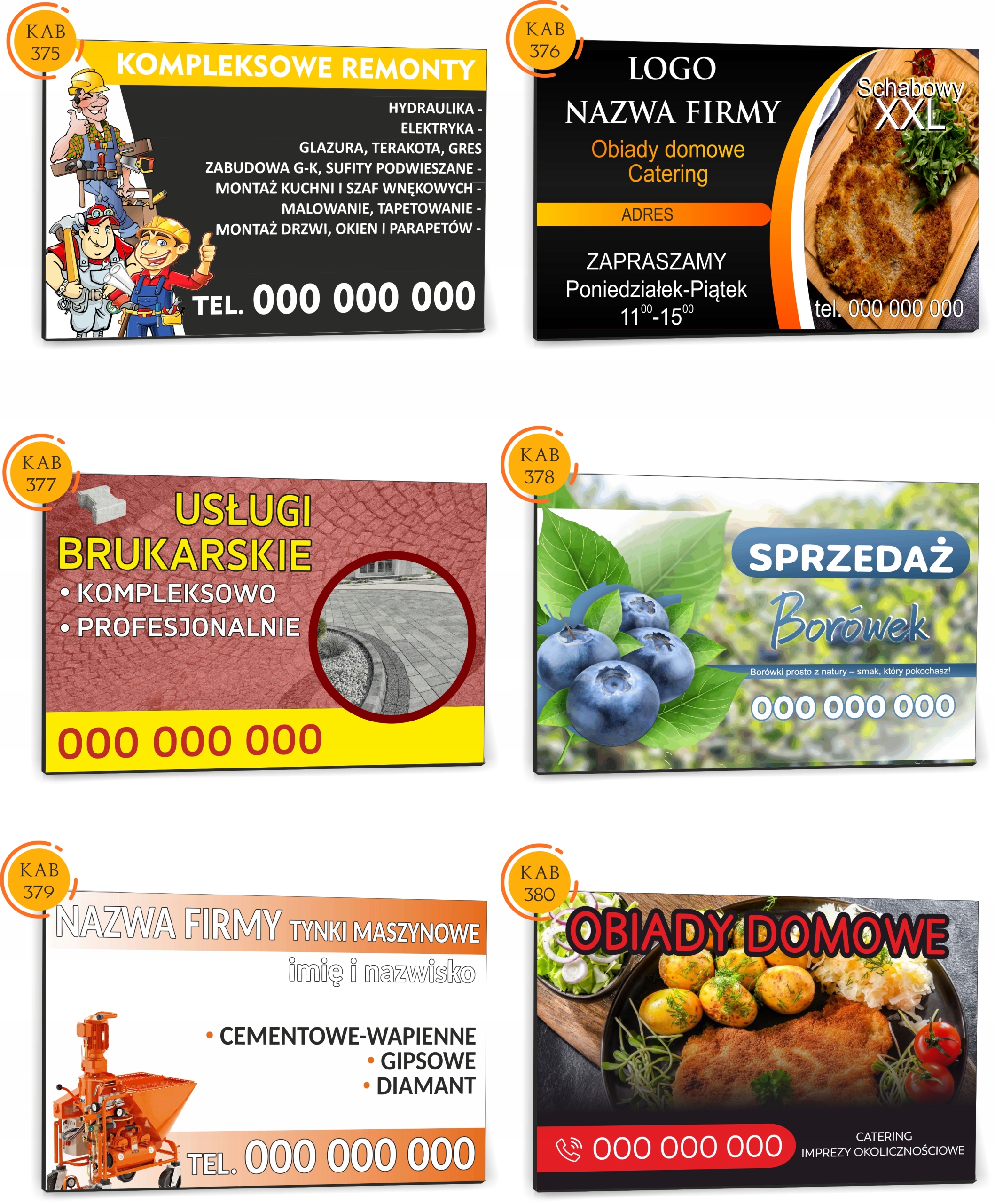 Tabliczka reklamowa szyld dibond 40x30 NADRUK udładanie kostki brukowej