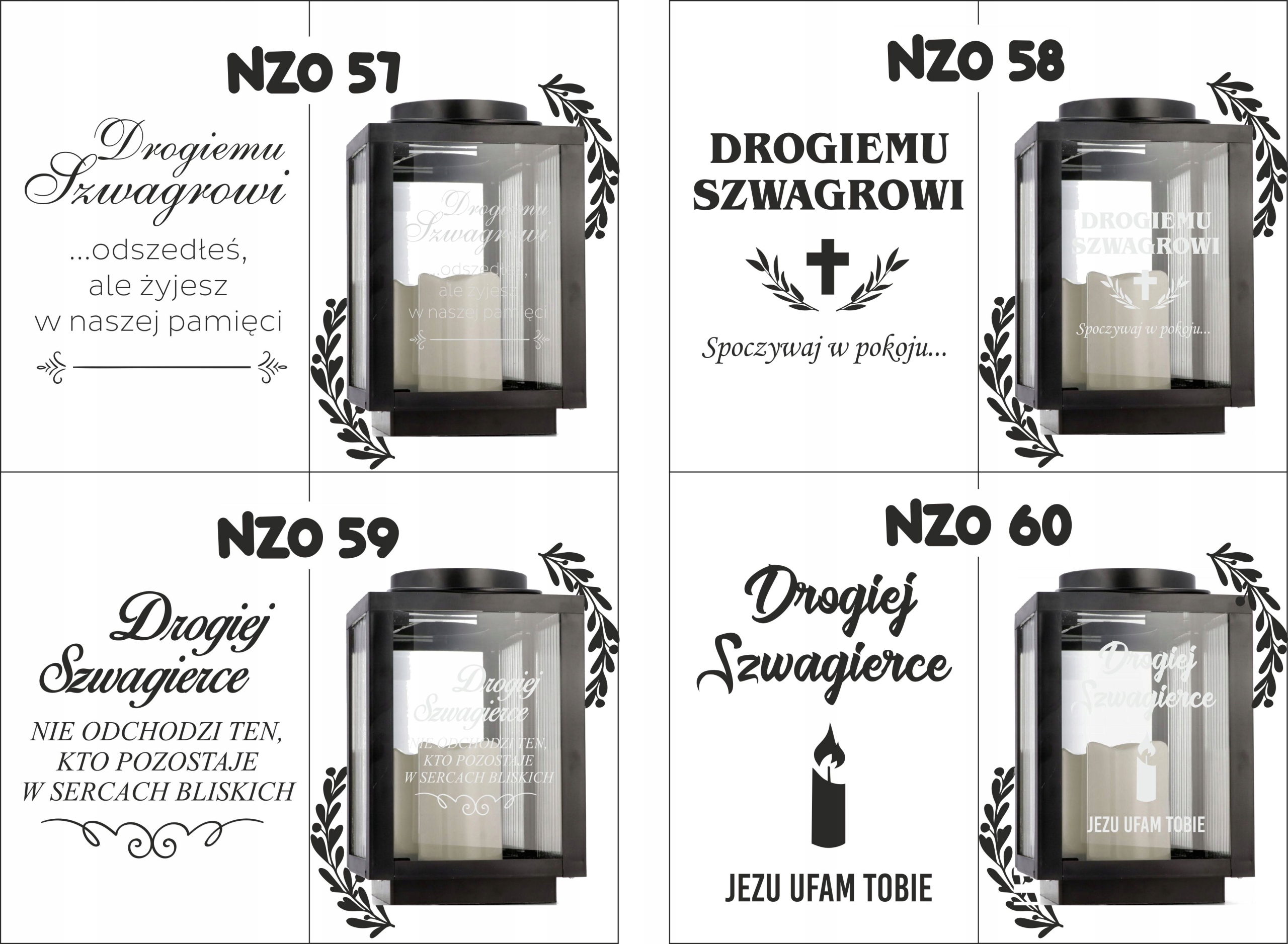 Znicz latarenka na grób z grawerem imię data dedykacja personalizowany wzór