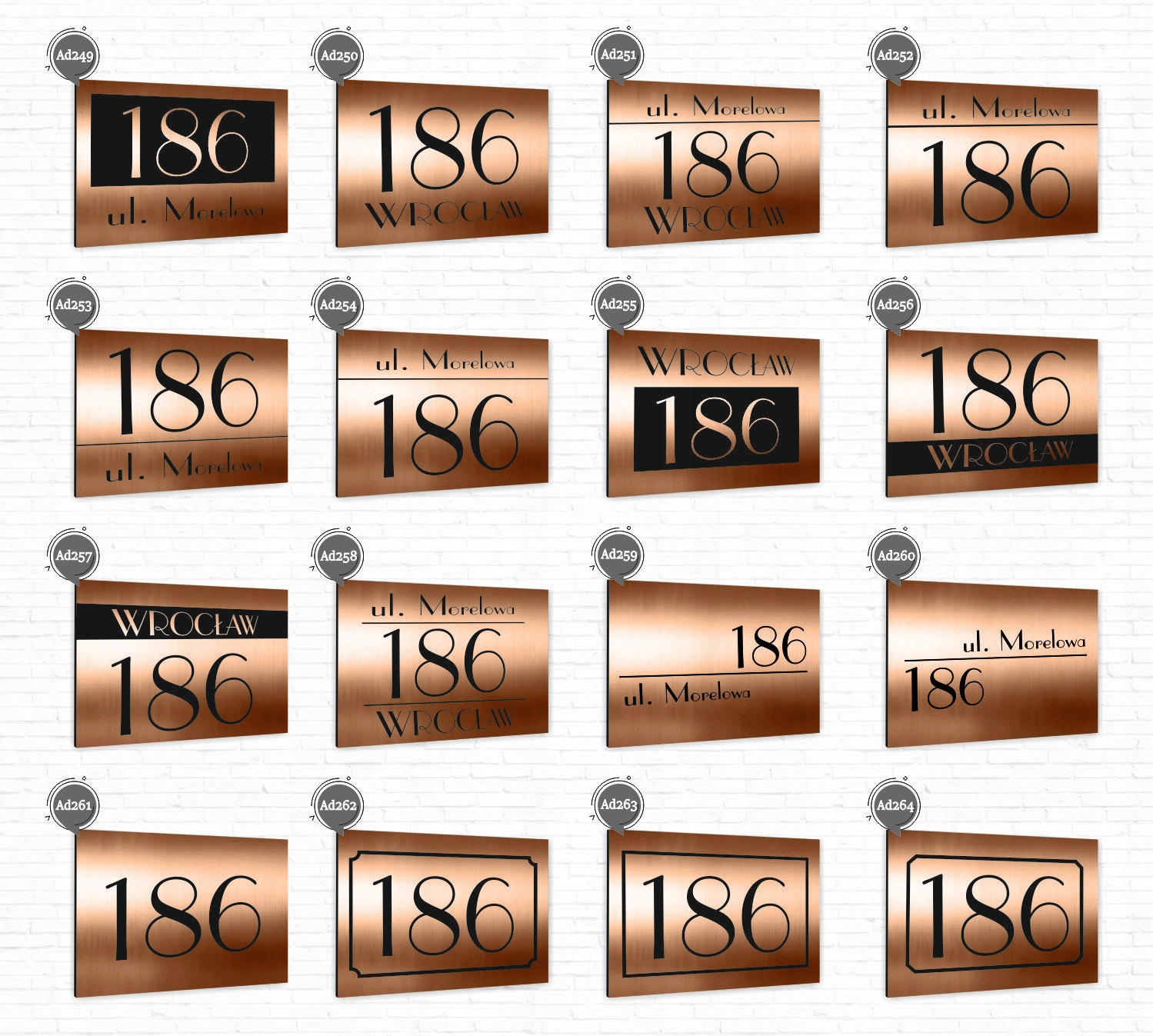 Tabliczka ADRESOWA Z TWOIM ADRESEM STRZAŁKA NUMER