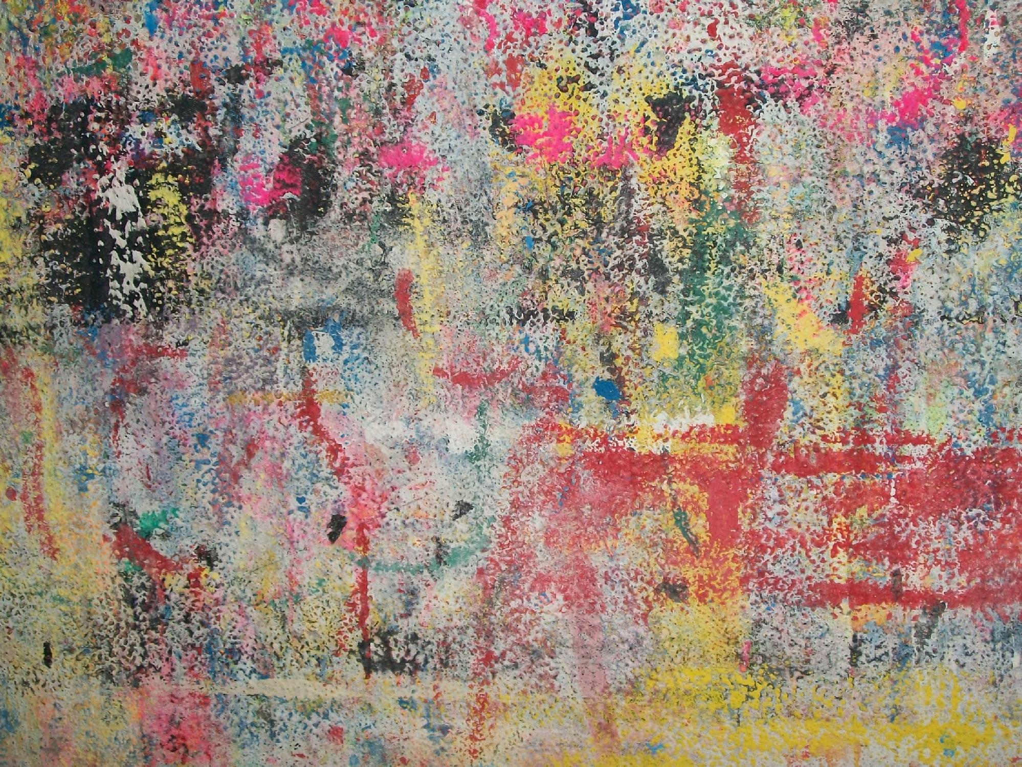 FOTOTAPETA MUR BETON PLAMKI FARBY CZERWONY 260x180