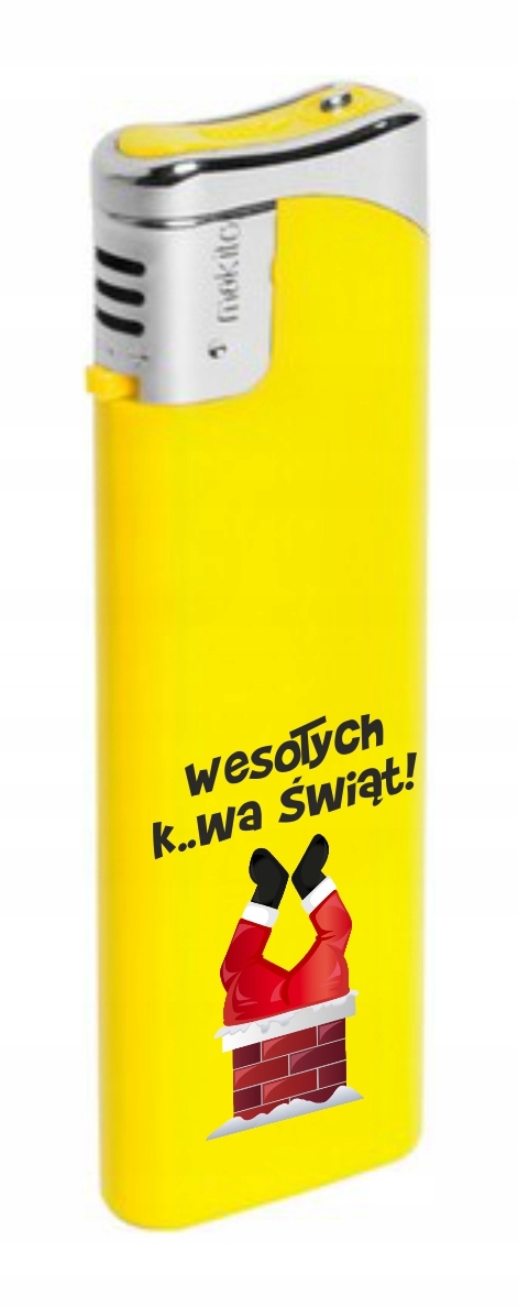 Zapalniczka gazowa z nadrukiem świąteczna prezent twój napis wesołych świąt