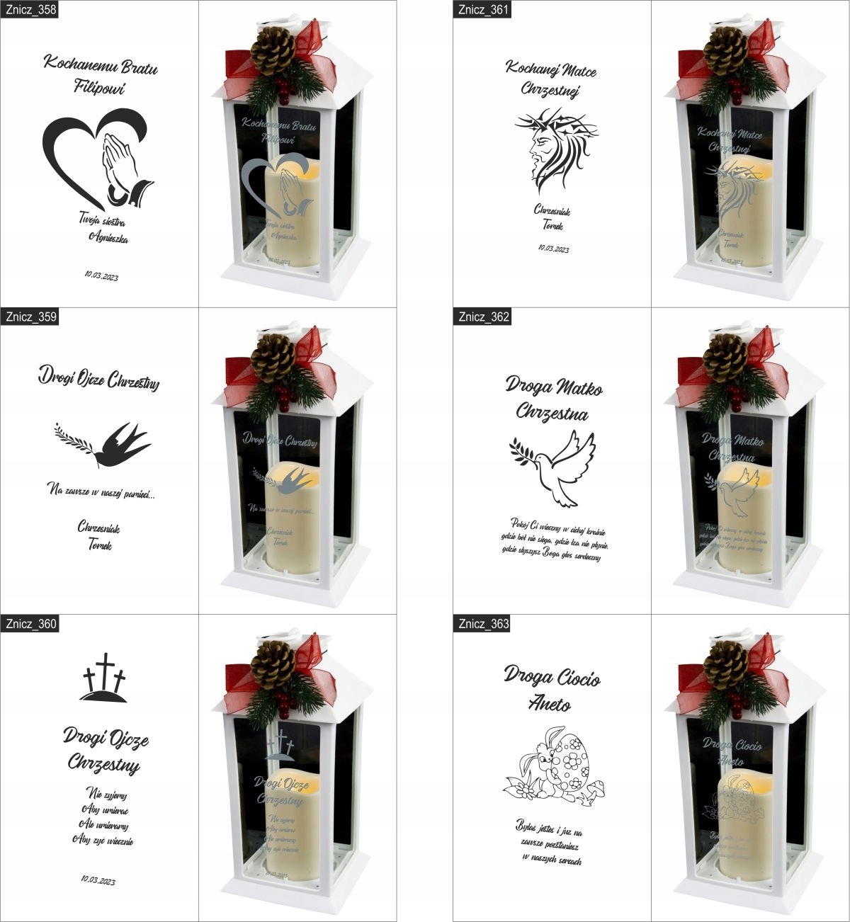 ZNICZ z grawerem dla PRADZIADKA własna dedykacja