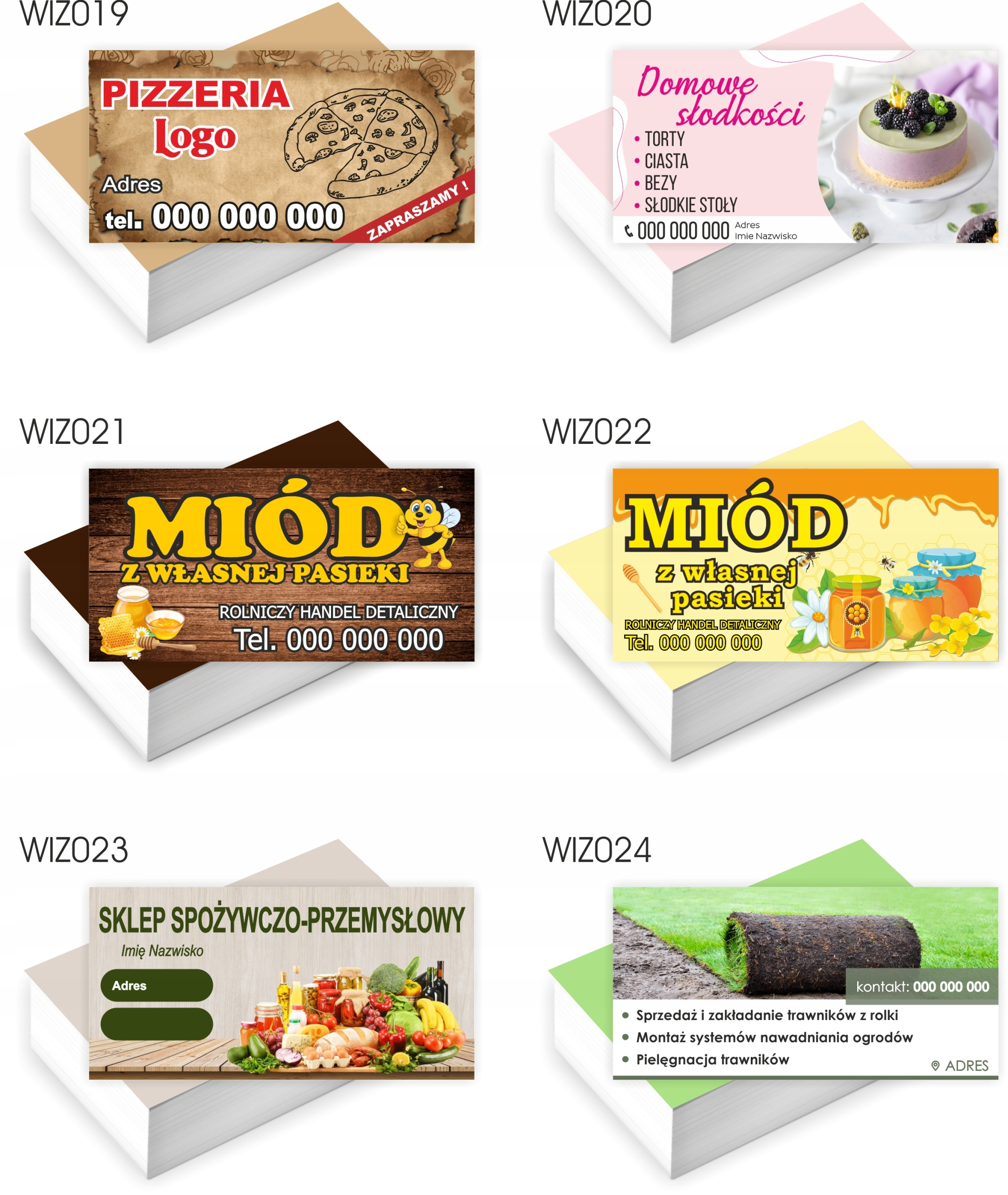 Wizytówki firmowe GOTOWY PROJEKT GRATIS 200 sztuk ANIMACJE DLA DZIECI