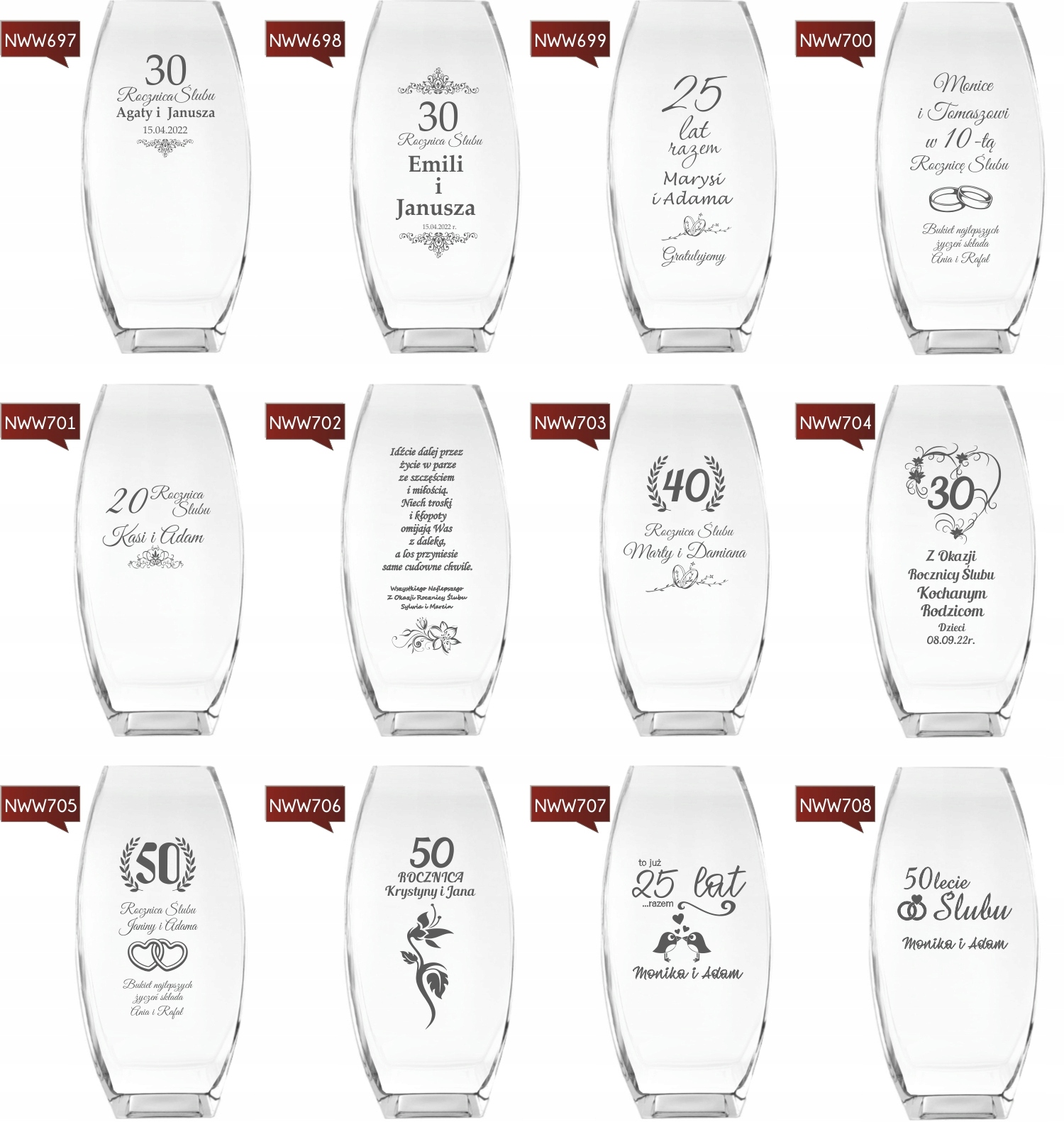 Wazon z grawer PREZENT dla Nauczyciela podziękowan