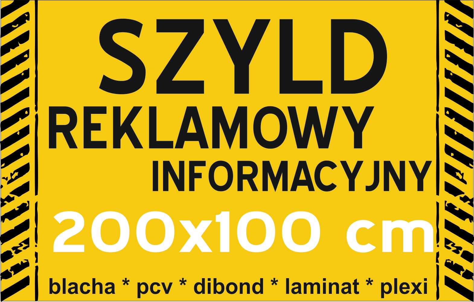 SZYLD bilboard BANER REKLAMOWY tablica BLACHA 2x1m