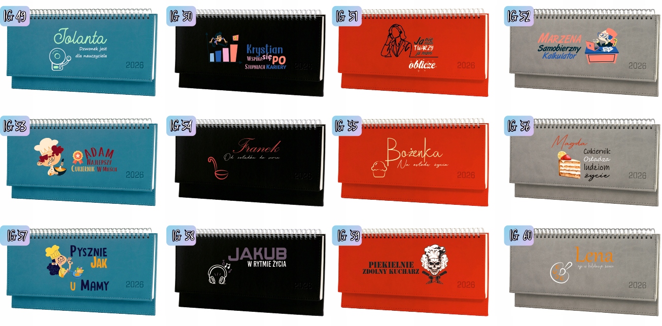 TERMINARZ STRAŻAKA personalizowany 2026 tygodniowy kalendarz biurkowy