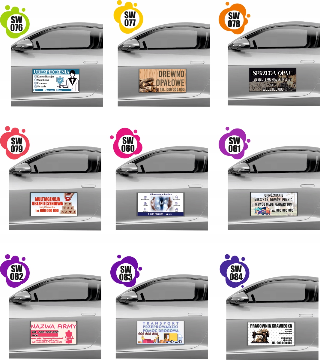 MAGNES NA SAMOCHÓD auto MATA MAGNETYCZNA REKLAMOWA 60X30 cm serwis naprawa