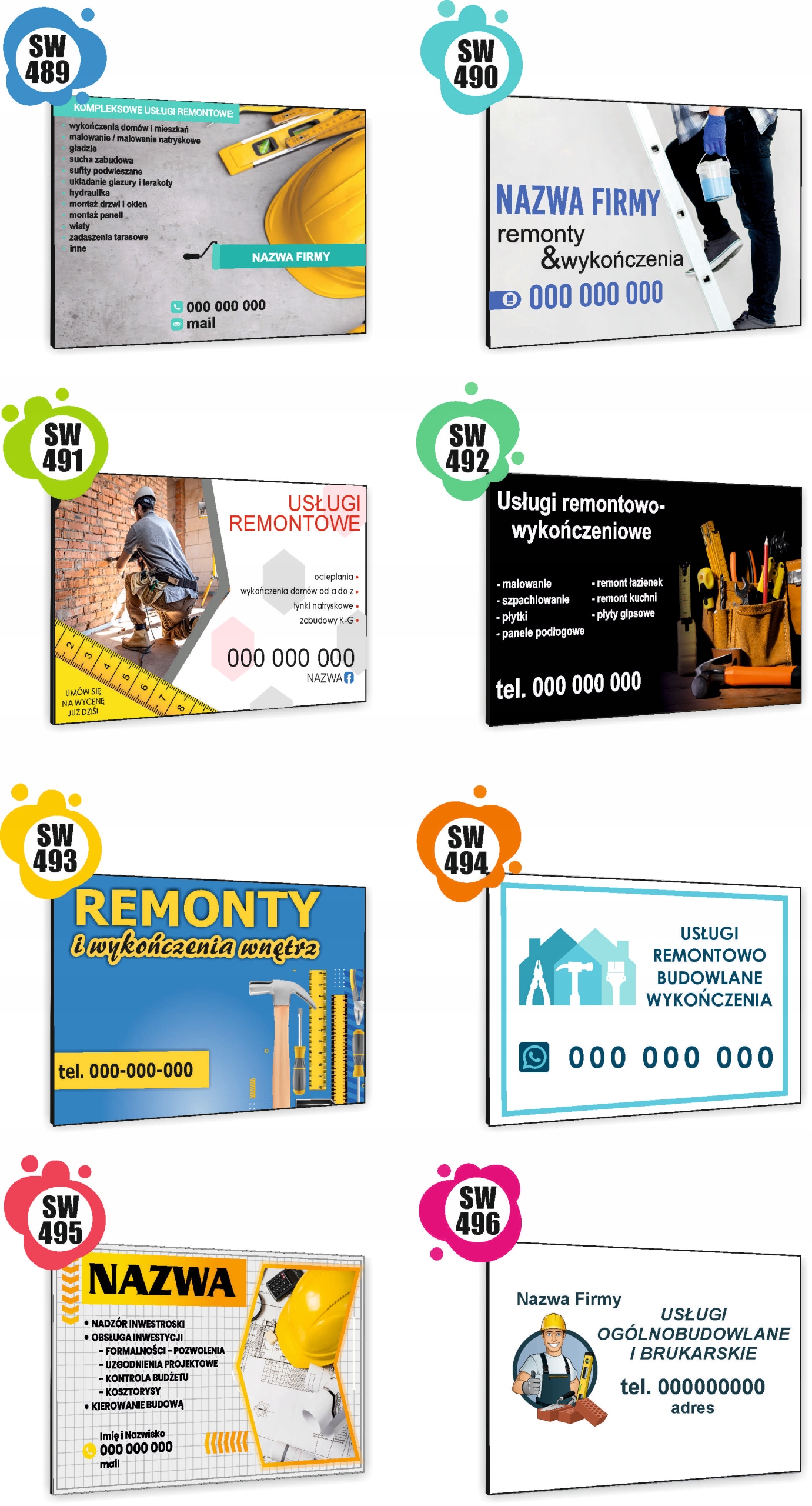 TABLICZKA REKLAMOWA szyld z nadrukiem 40x30 cm usługi dekarskie