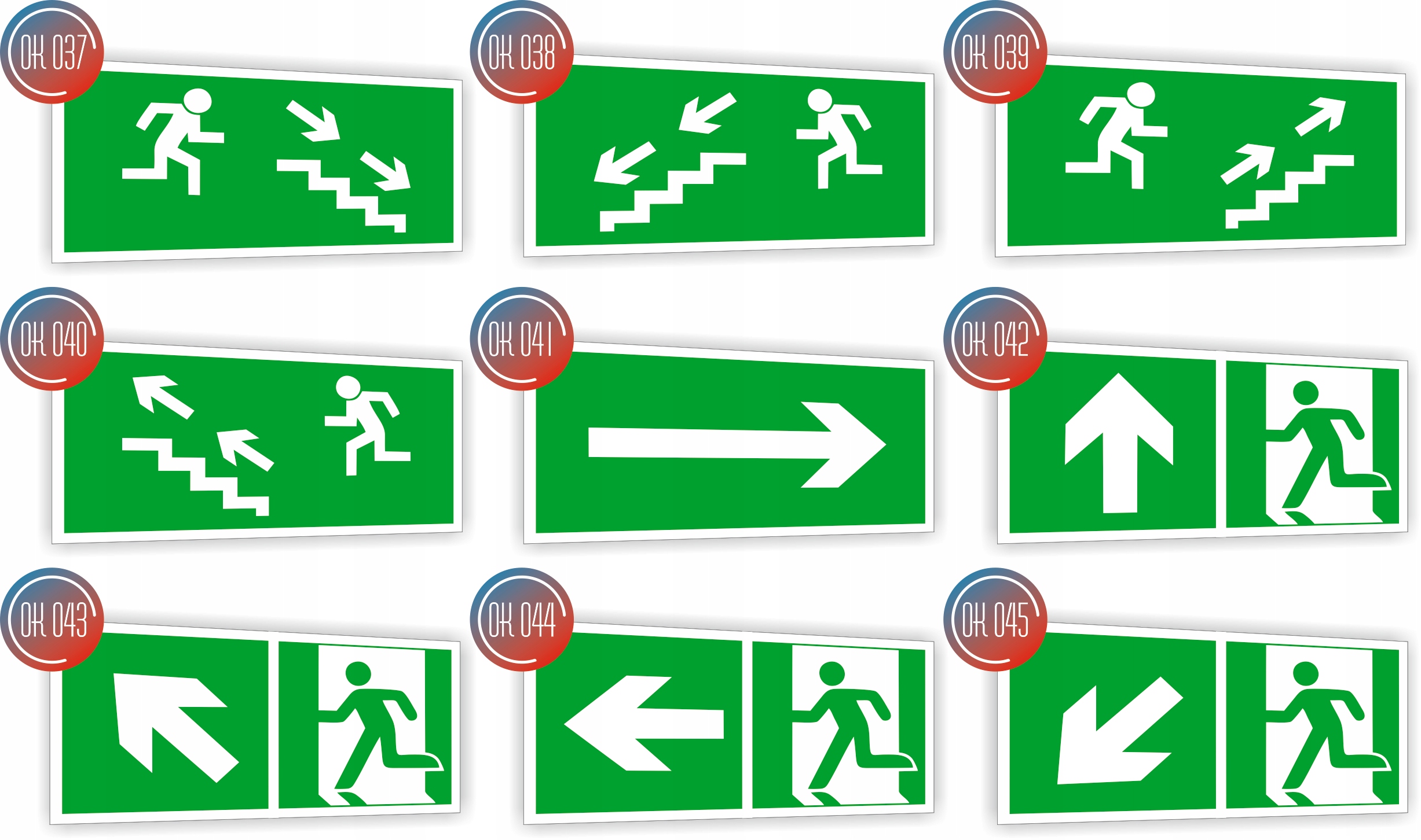 Tabliczka ewakuacyjna informacyjna z nadrukiem 20x10 cm exit