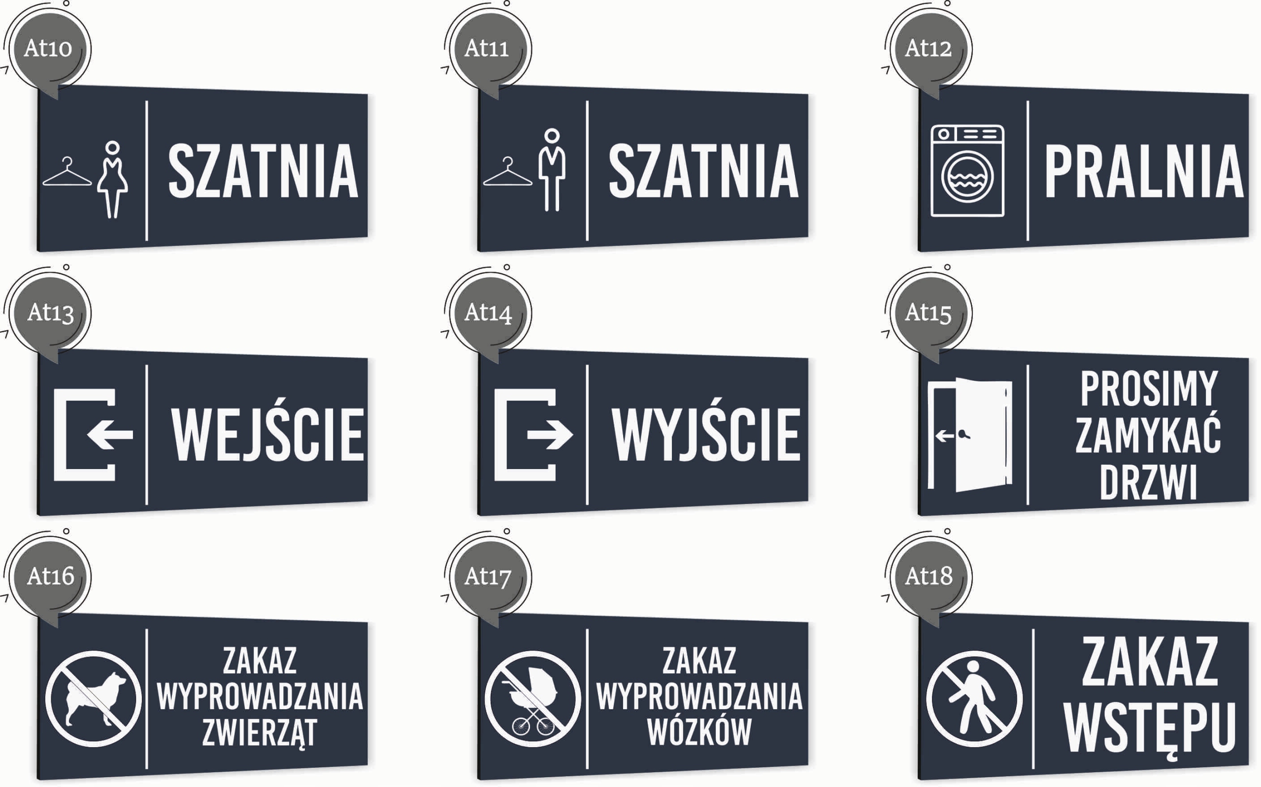 Tabliczka informacyjna DOWOLNY NAPIS Aluminium ATRACYTOWA Nierdzewna