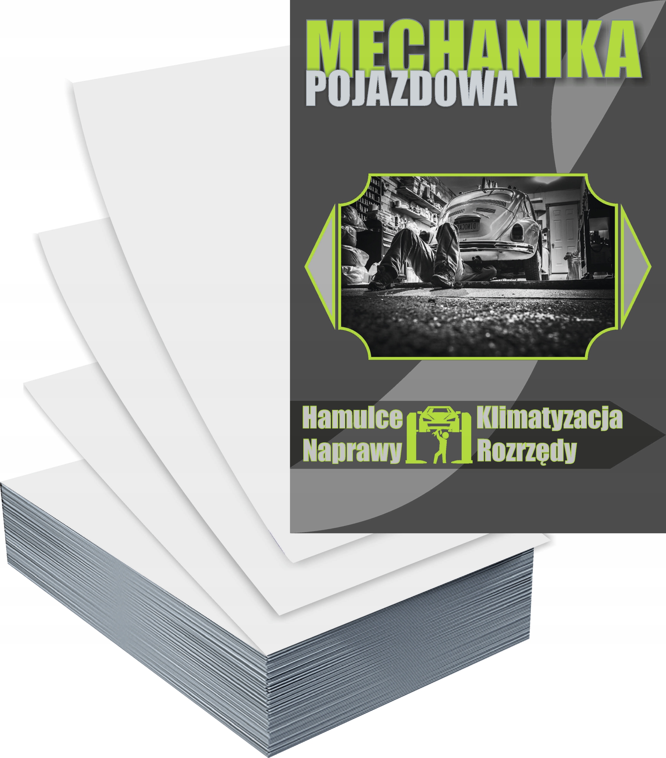 Ulotki A4 100 szt reklamowe firmowe DUŻY WYBÓR MECHANIKA POJAZDOWA