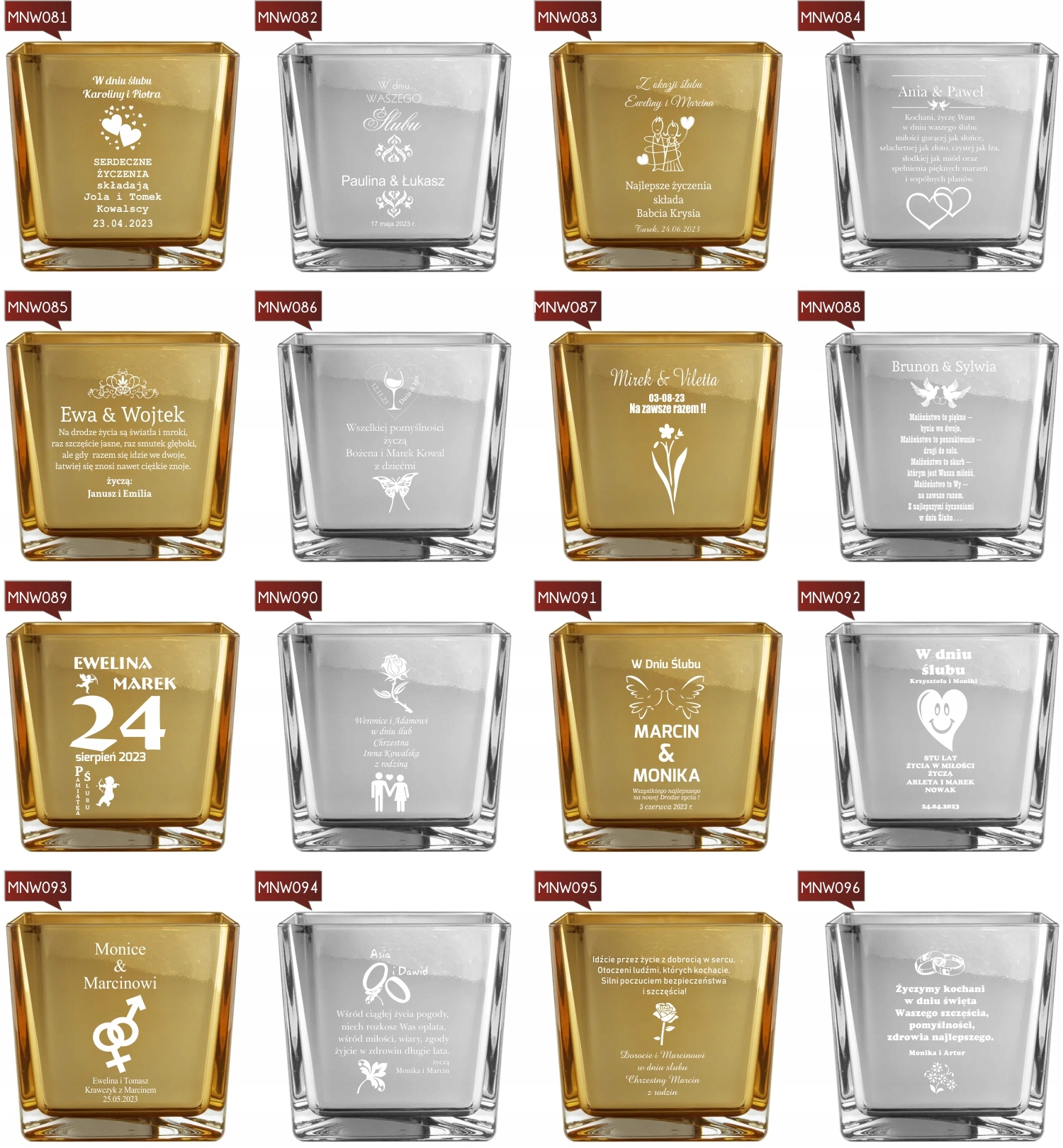 Wazon prezent na rocznicę ślubu grawer TWÓJ NAPIS