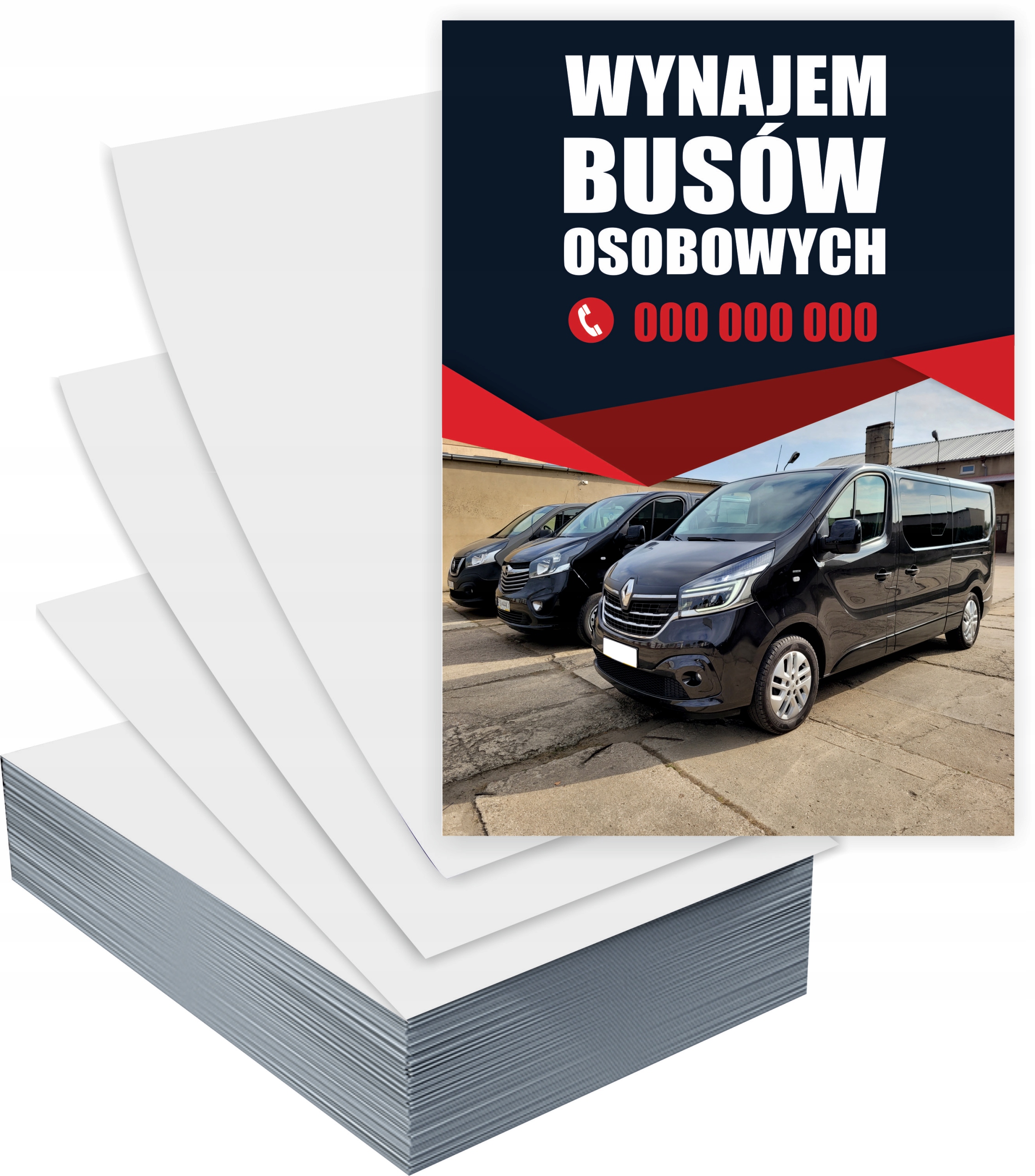 Ulotki A6 5000 szt firmowe reklamowe WYNAJEM BUSÓW + PROJEKT GRATIS