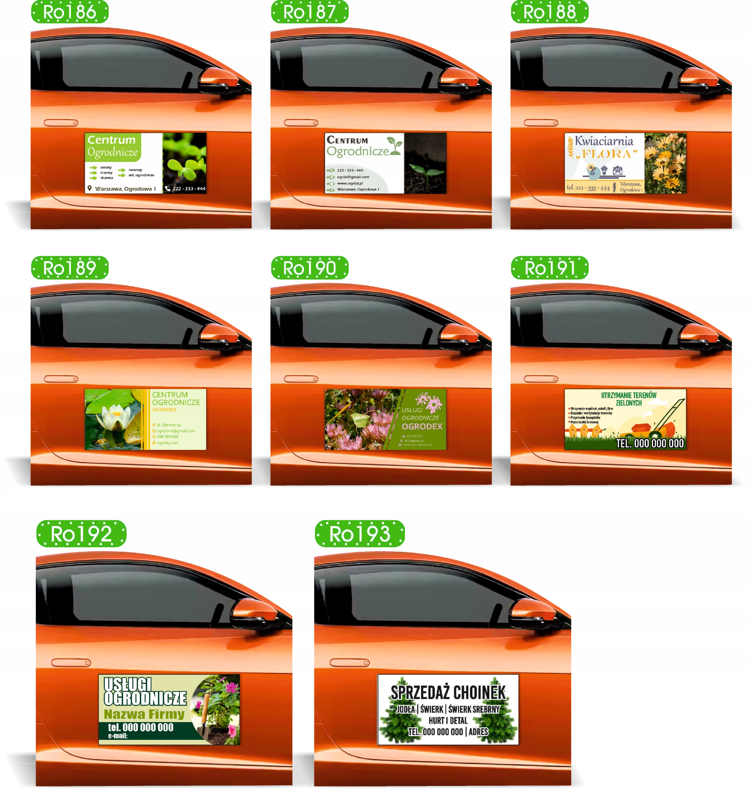 Magnes na samochód reklama magnetyczna 60x30 USŁUGI remontowe różne wzory