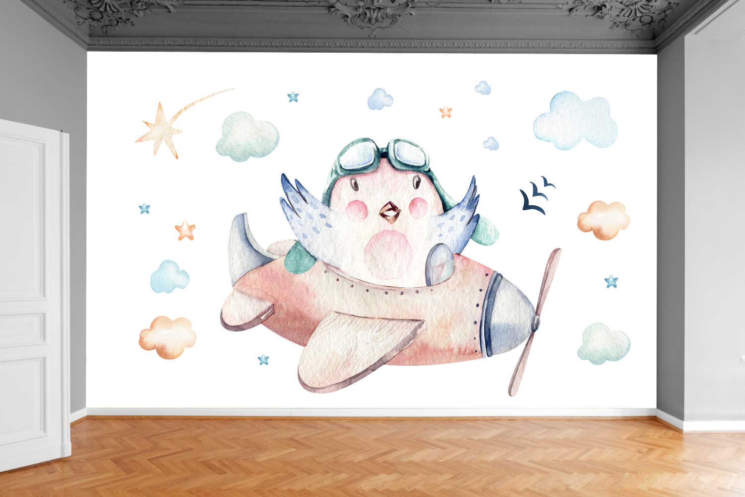 Fototapeta SAMOLOT PILOT CHMURKI 200x130