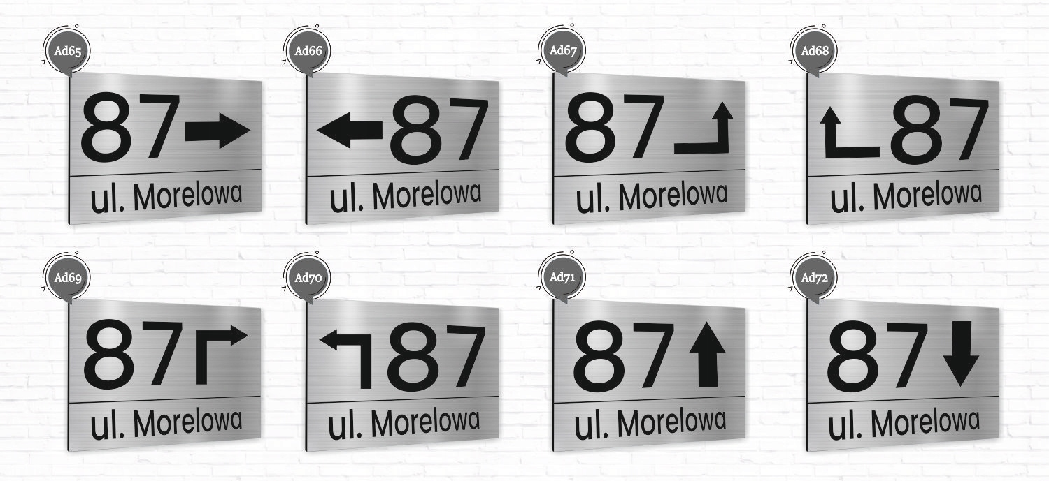 DUŻA Tabliczka ADRESOWA ALUMINIOWA 30x20 numer dom