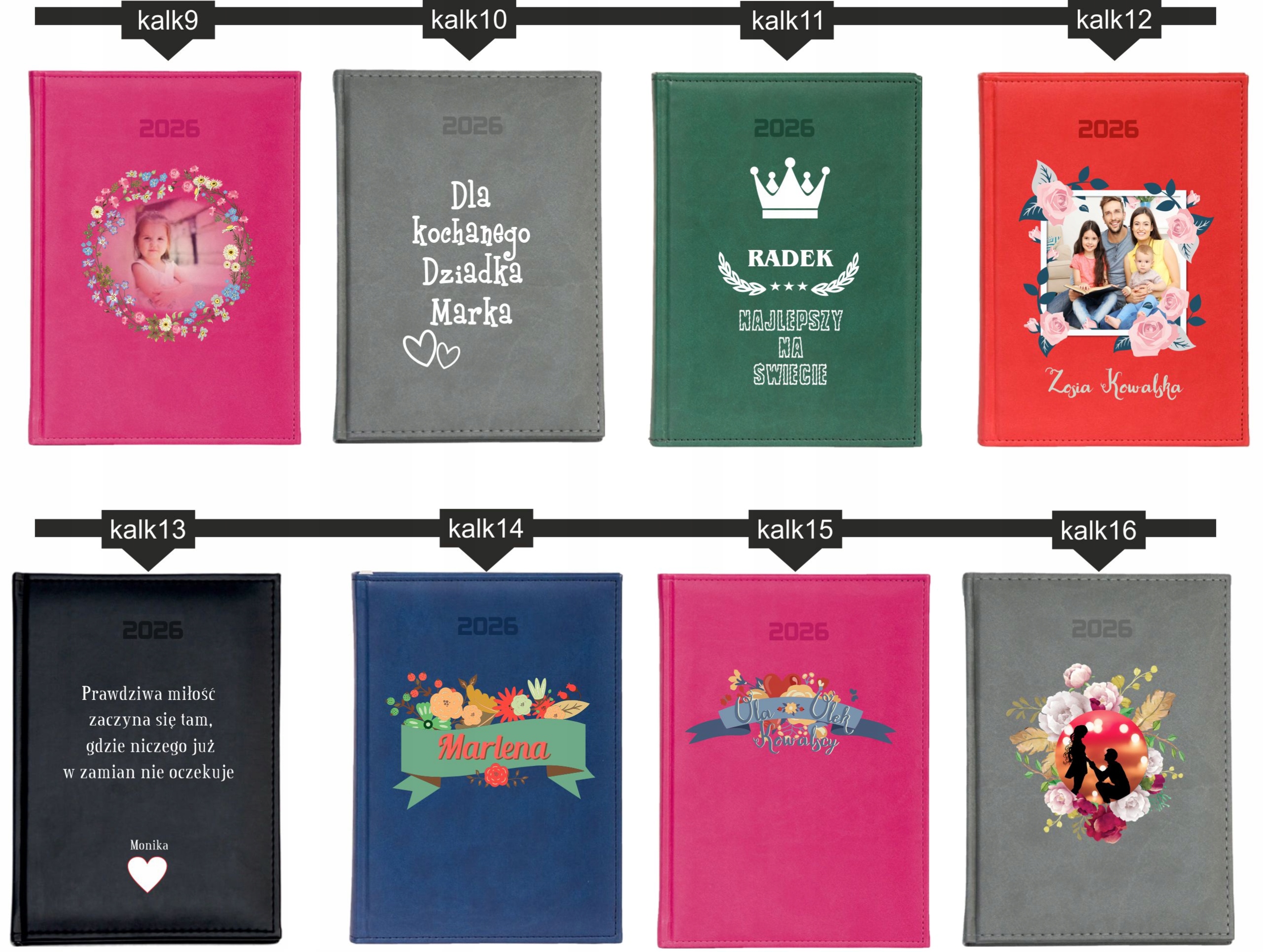 DUŻY KALENDARZ A4 2026 DZIENNY terminarz nadruk UV PREZENT DLA ELEKTRYKA