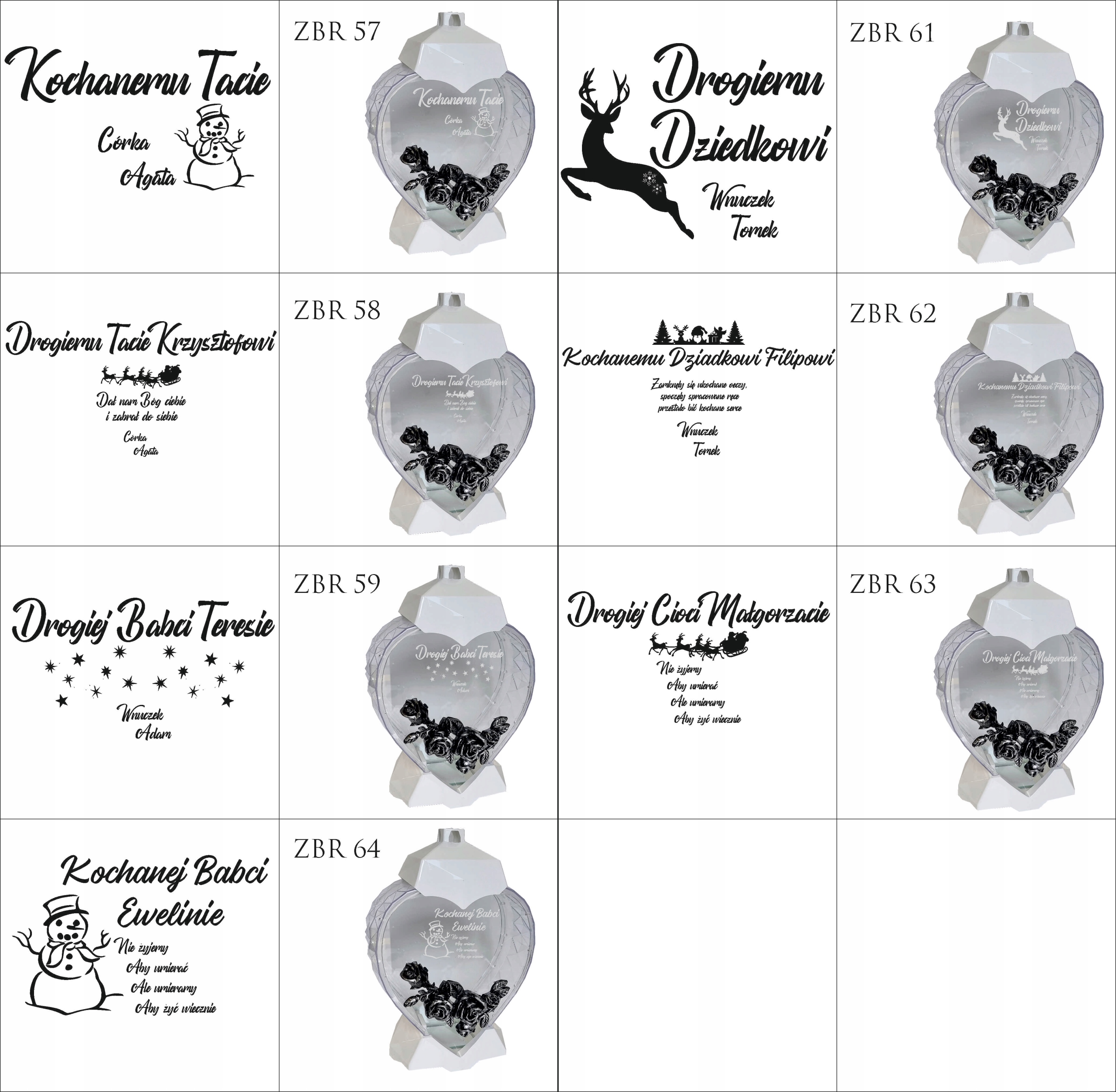 EKSKLUZYWNY ZNICZ SERCE biały personalizowany GRAWER DLA KUZYNKI