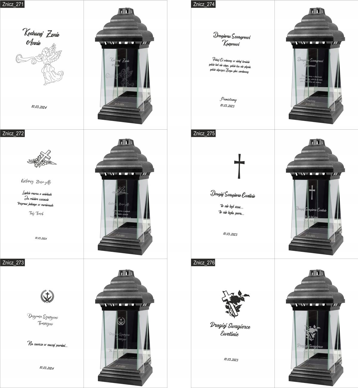 ZNICZ LAMPION KAPLICZKA z grawerem dla DZIADKA