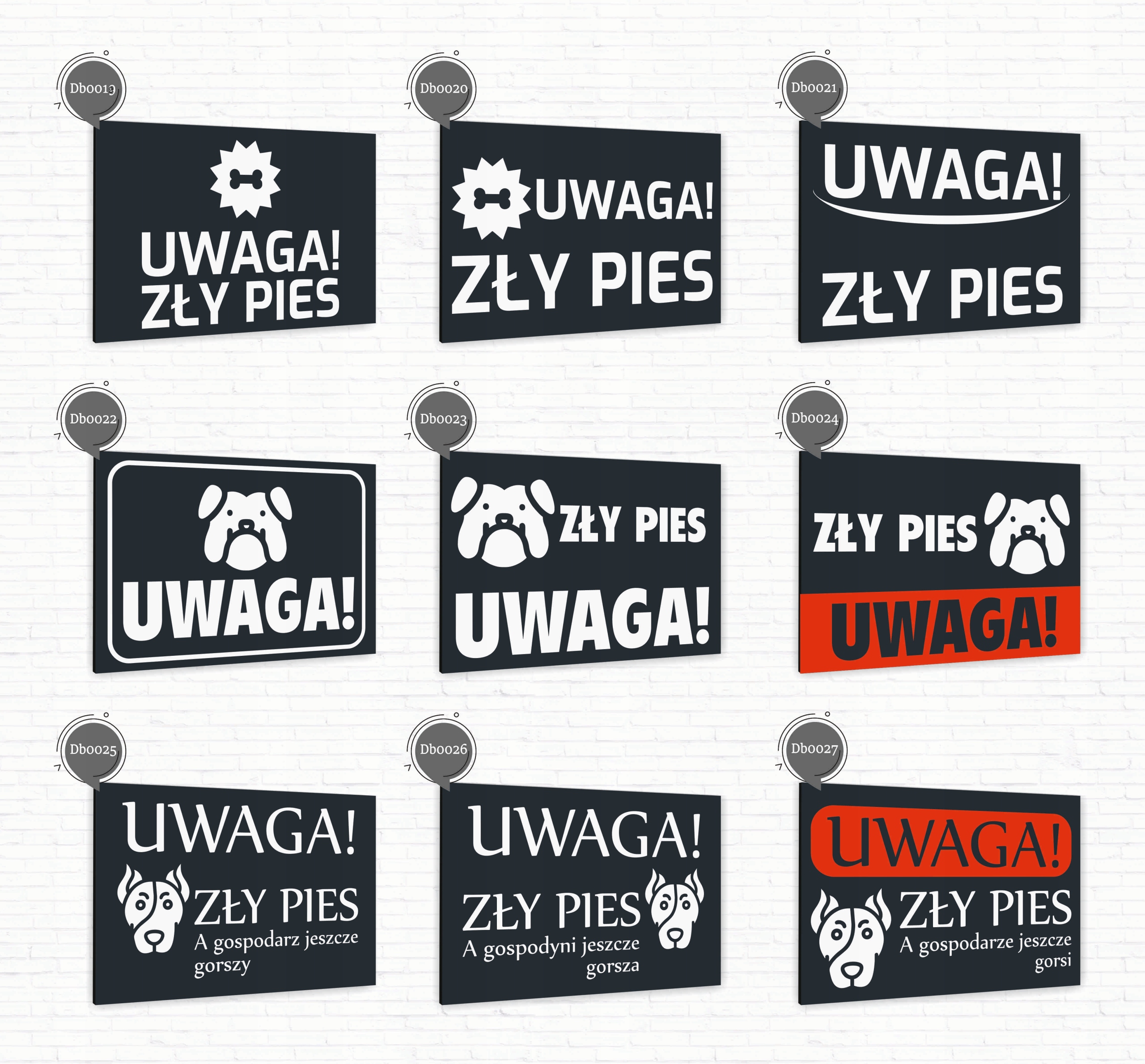 Tabliczka znak informacyjny 40x30 Antracyt ZAKAZ WPROWADZANIA PSÓW Dibond