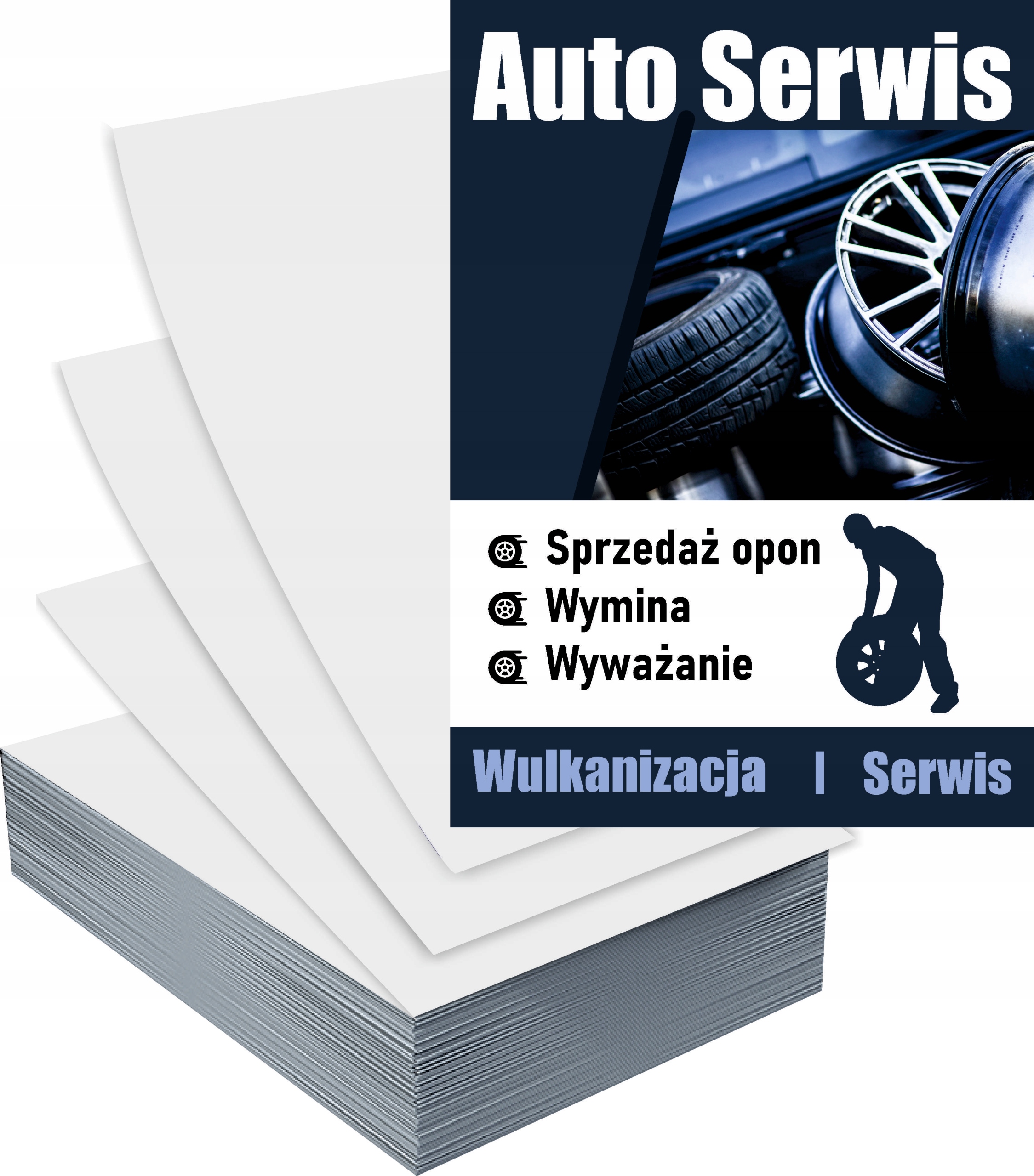 Ulotki A6 5000 szt reklamowe firmowe gotowy projekt dużo wzorów AUTO SERWIS