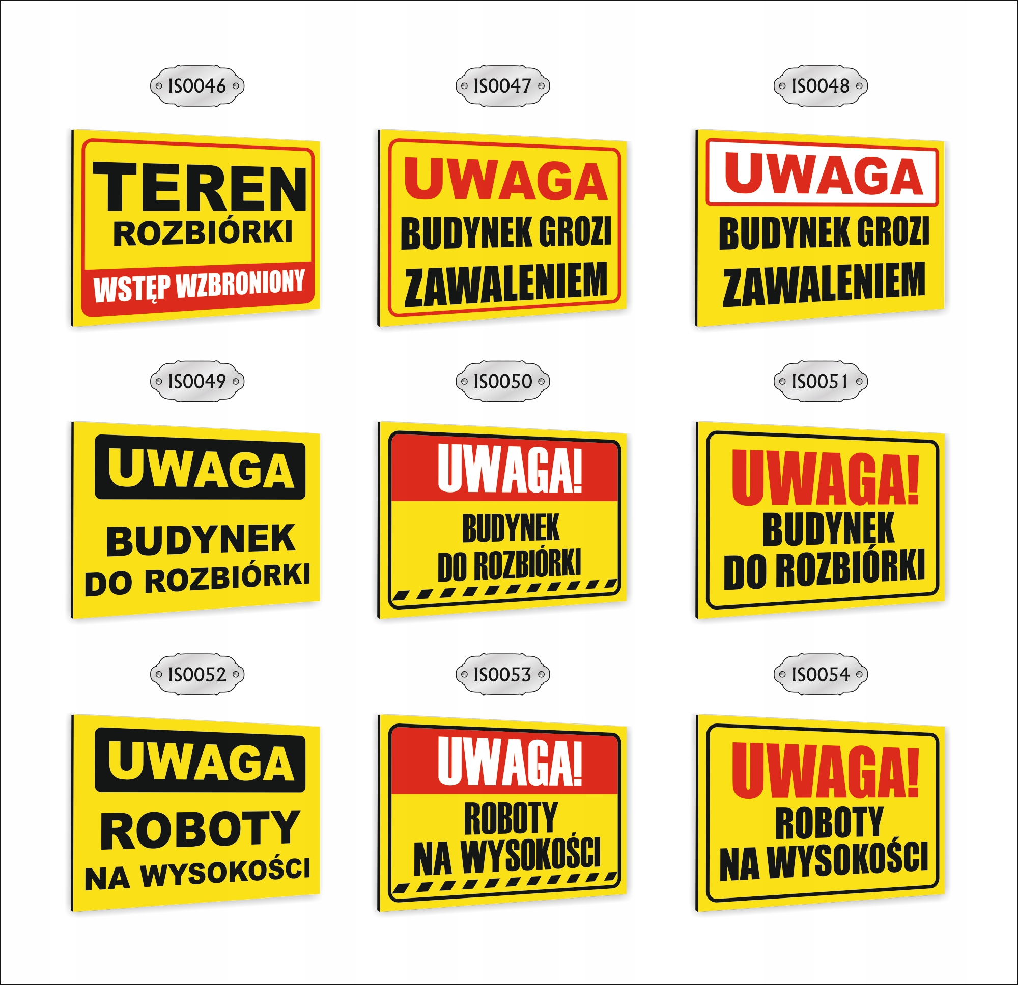 Tabliczka znak informacyjny dibond nadruk UV 30x20 OBWÓD POD NAPIĘCIEM