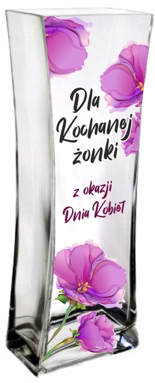 Wazon prezent na Dzień Kobiet dla Kobiety nadruk
