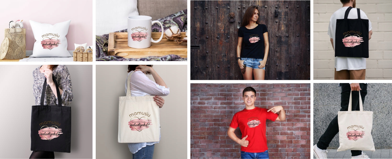 Eko Torba z nadrukiem ZOSTANIESZ MOJĄ WALENTYNKĄ