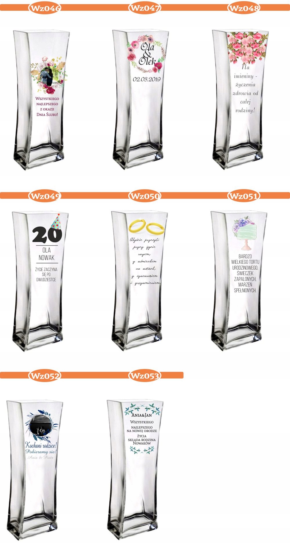 Elegancki wazon nadruk Walentynki Dzień Kobiet