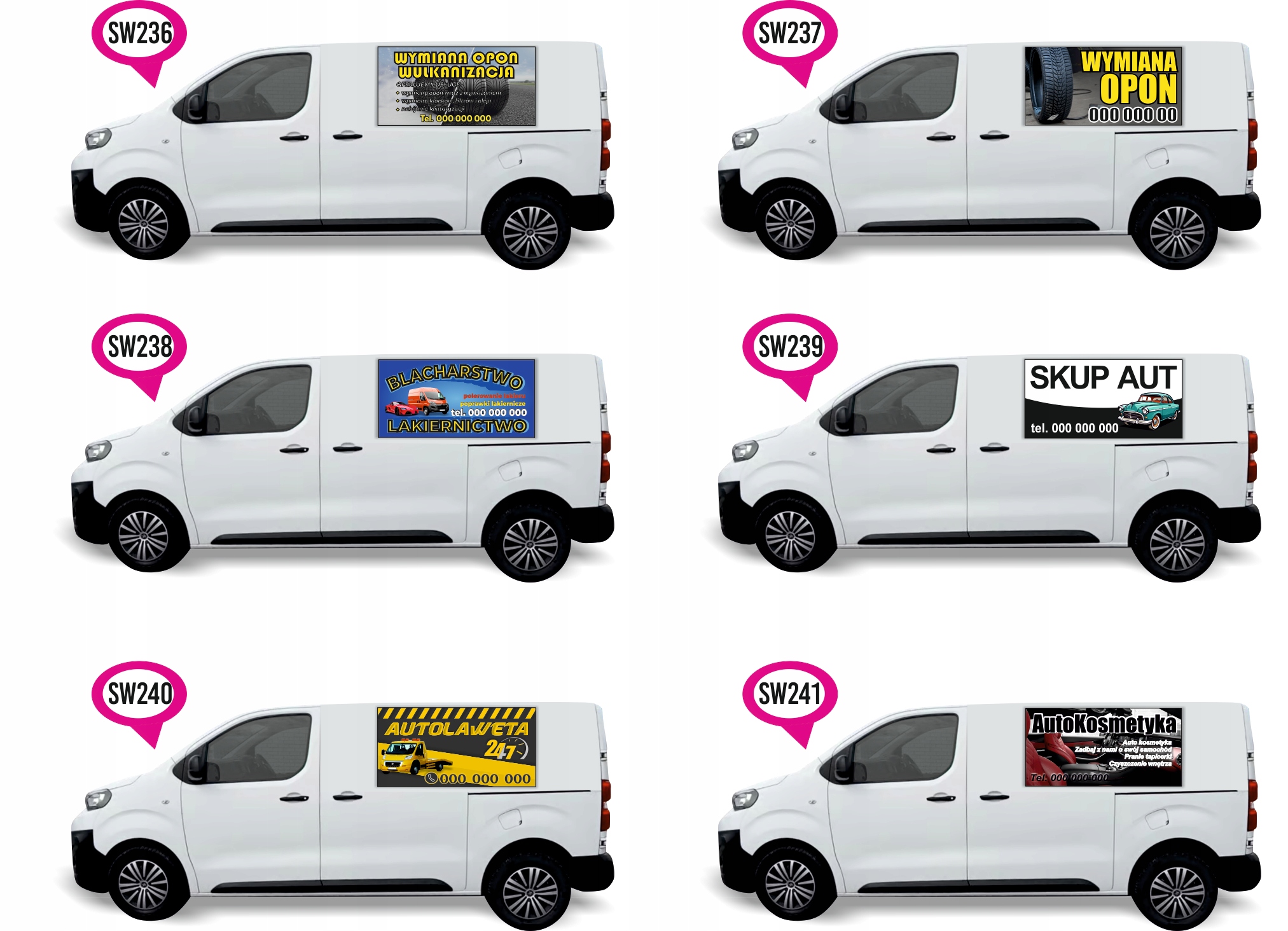 Naklejka Folia na samochód auto reklamowa różne wzory AUTOLAWETA