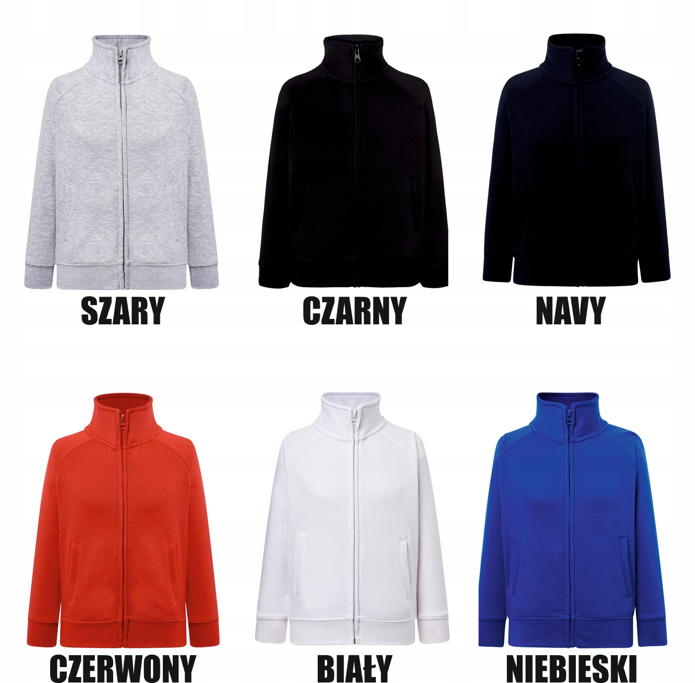 BLUZA dziecięca unisex bez kaptura HAFT LOGO NAPIS GRAFIKA reklamowa