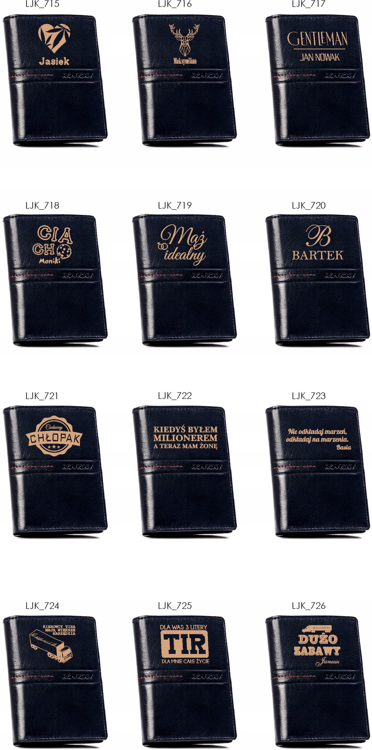 ELEGANCKI portfel grawerowany prezent dla TATY