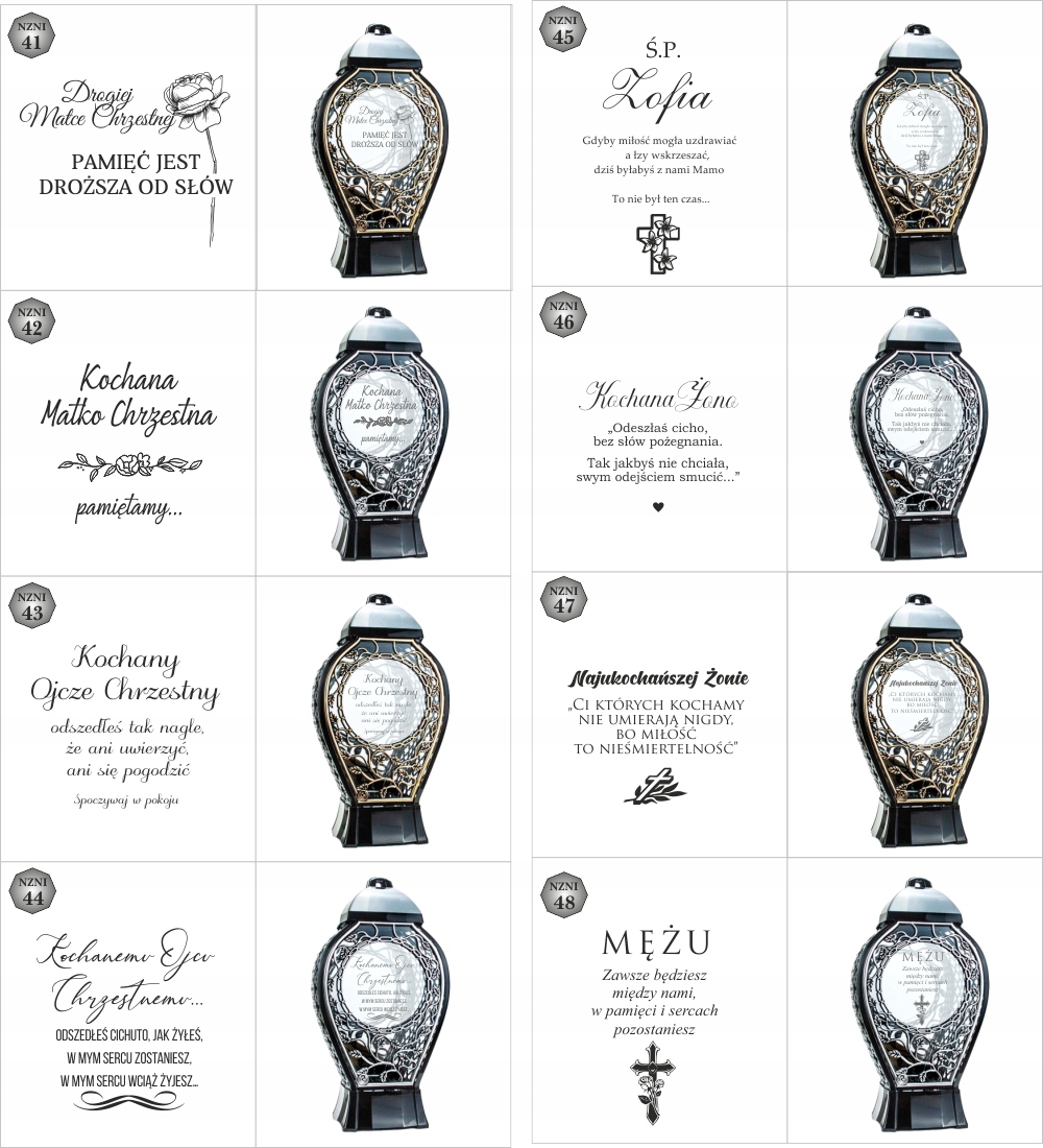 DUŻY Znicz personalizowany z datą napisem tekstem imieniem unikalny