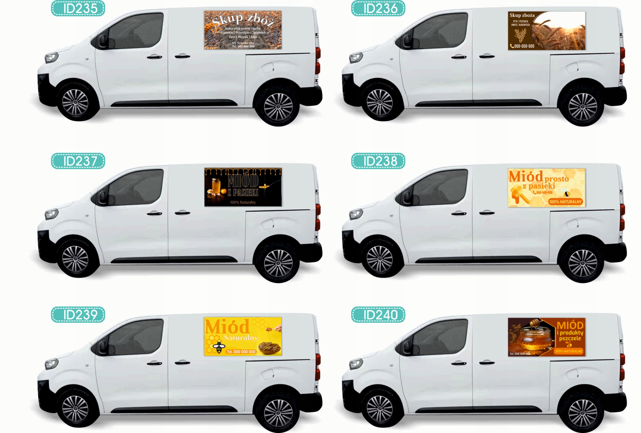 Reklama Naklejka na samochód wiele różnych wzorów SPRZEDAŻ WARZYW