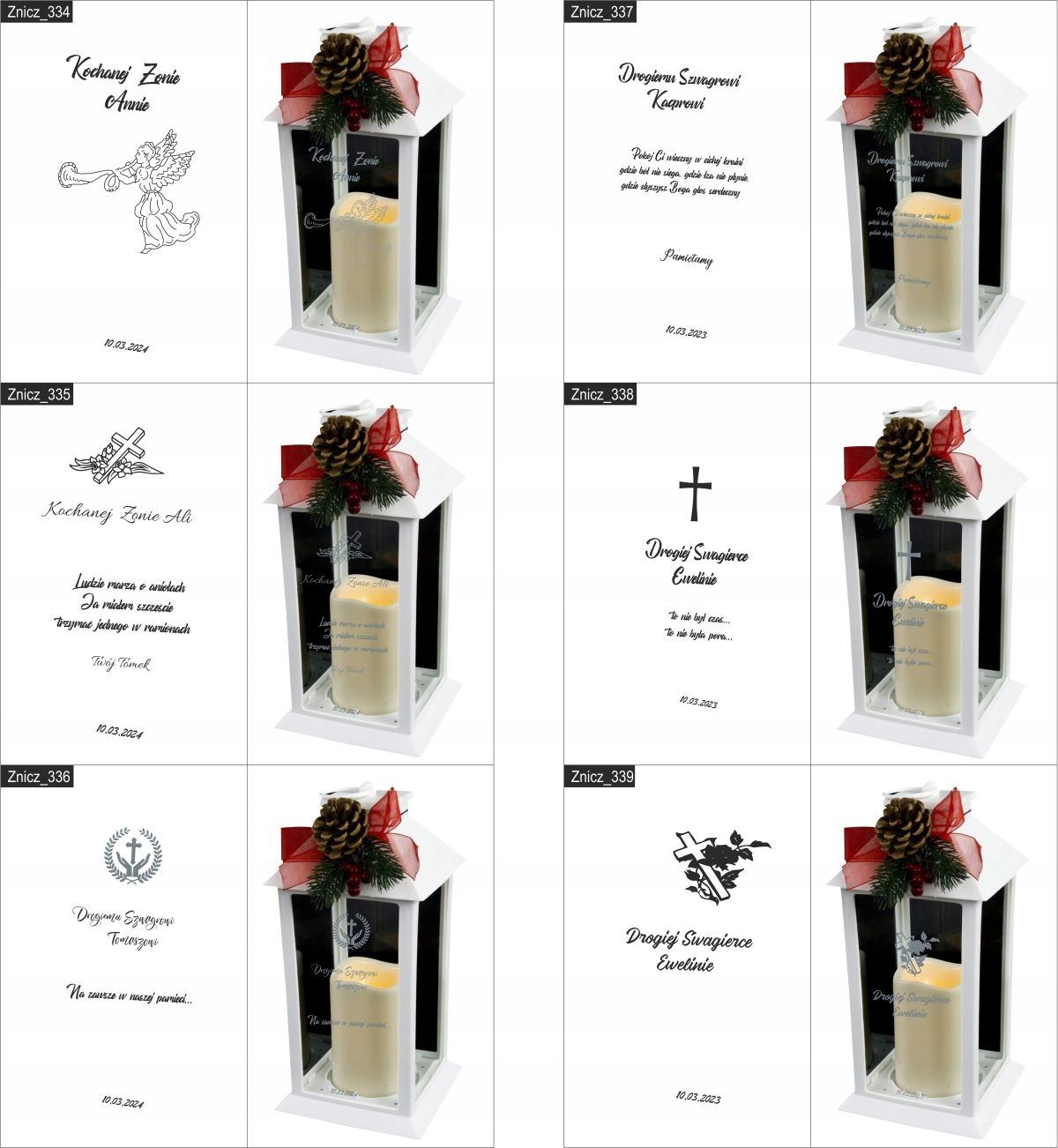 ZNICZ z grawerem dla TATY lampion Kochanemu Tacie