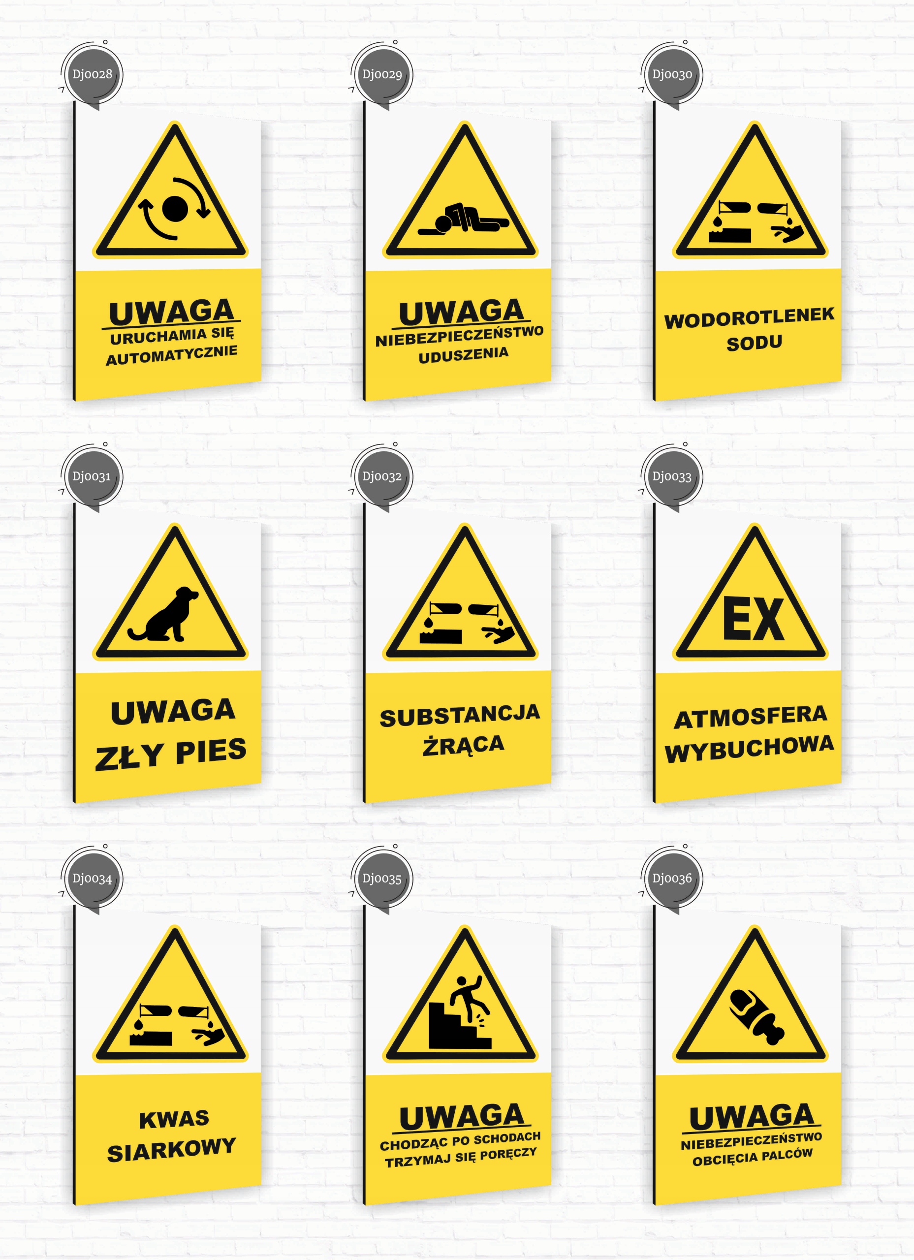 Tabliczka znak informacyjny 20x15 Biała NIE WŁĄCZAĆ Nierdzewna NADRUK UV