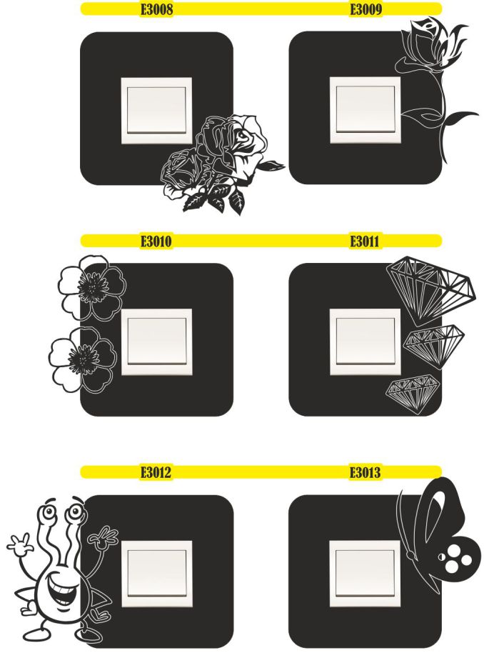 naklejki na włącznik NAKLEJKA POD KONTAKT ścienne