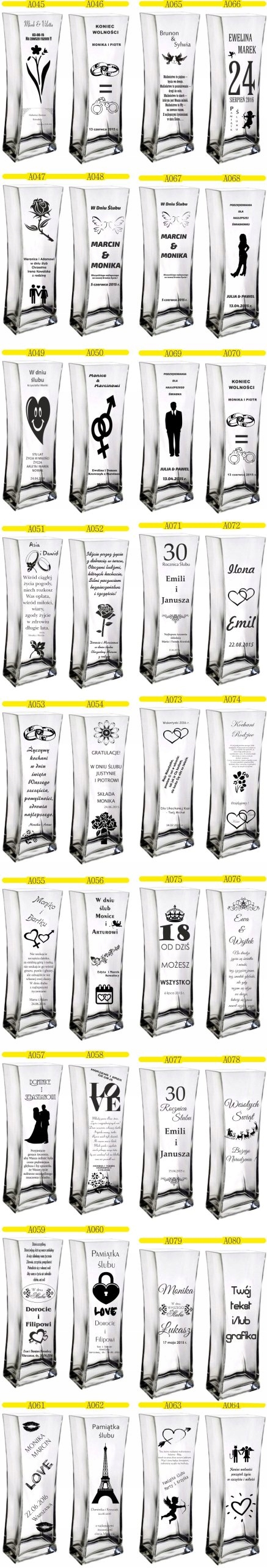 Wazon grawer prezent na WALENTYNKI dla kobiety