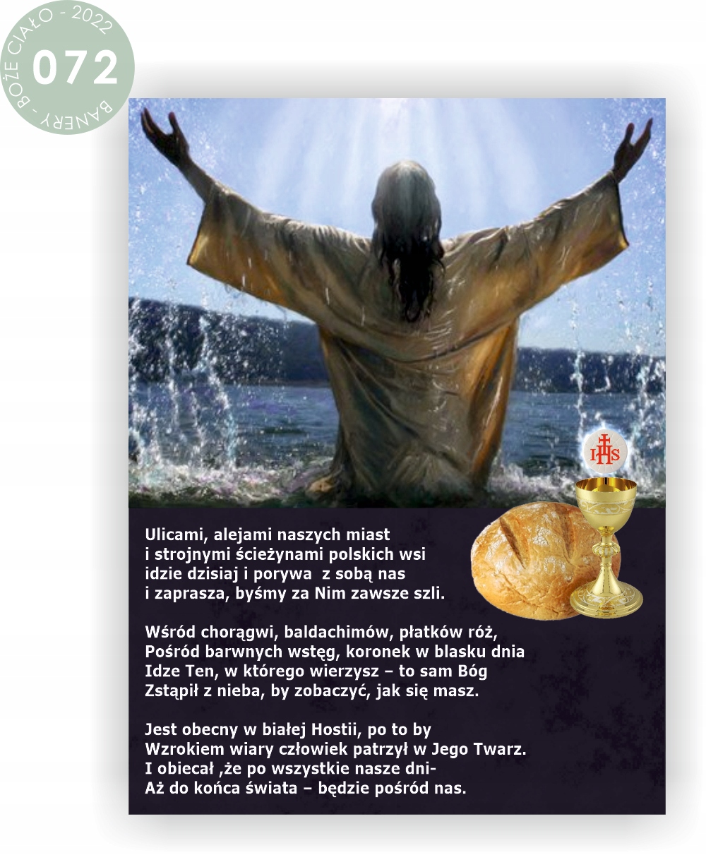 BANER NA BOŻE CIAŁO dekoracja OŁTARZA gotowy wzór