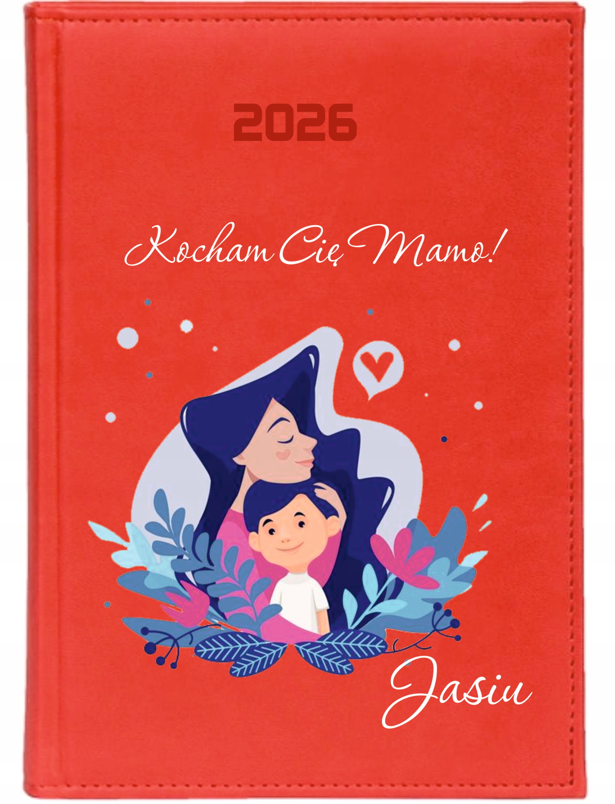 mały KALENDARZ A6 2026 TYGODNNIOWY prezent dla mamy z nadrukiem napisem