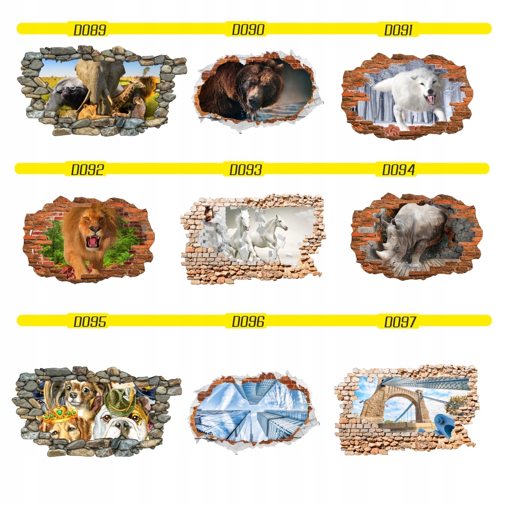 Naklejka ścienna Dziura na ścianę samochód BMW