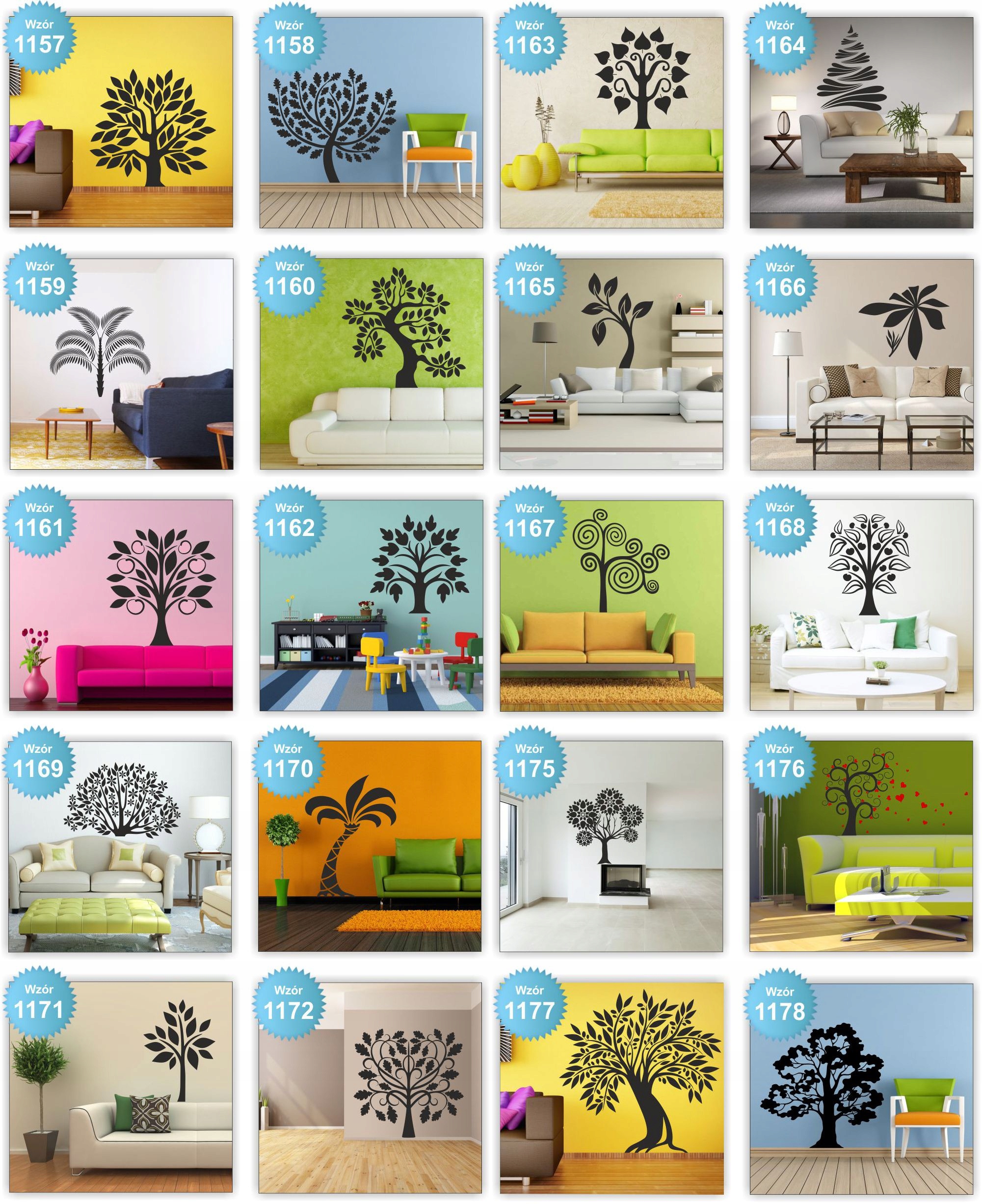 NAKLEJKI na ścianę ścienne DRZEWO drzewa 160cm