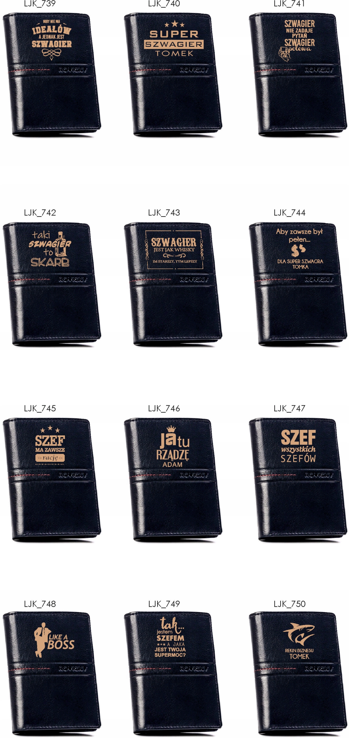 Portfel z grawerem dla STRAŻAKA dużo wzorów JAKOŚĆ