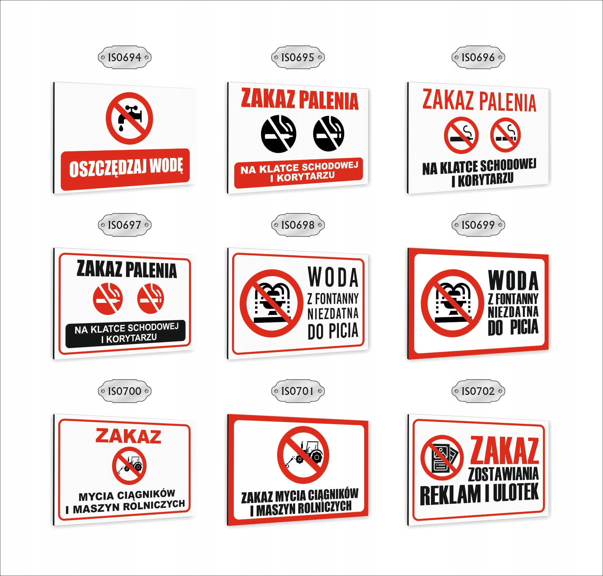 tablica Tabliczka znak informacyjny dibond 40x30 ZAKAZ PARKOWANIA nadruk UV