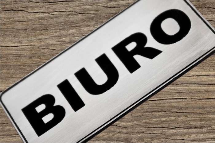 tabliczka GRAWER na drzwi BIURO wc DOWOLNY NAPISEM