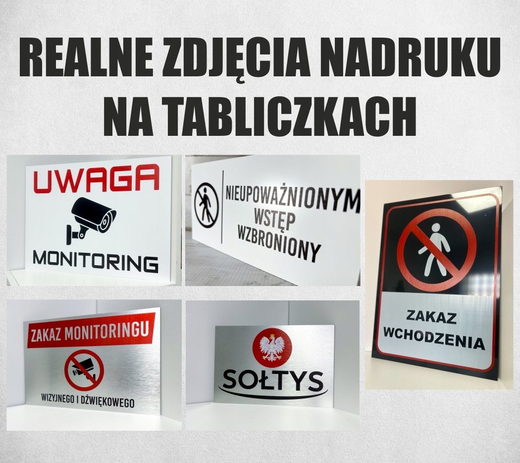 Tabliczka znak informacyjny dibond 20X15 UWAGA ROBOTY NA WYSOKOŚCI