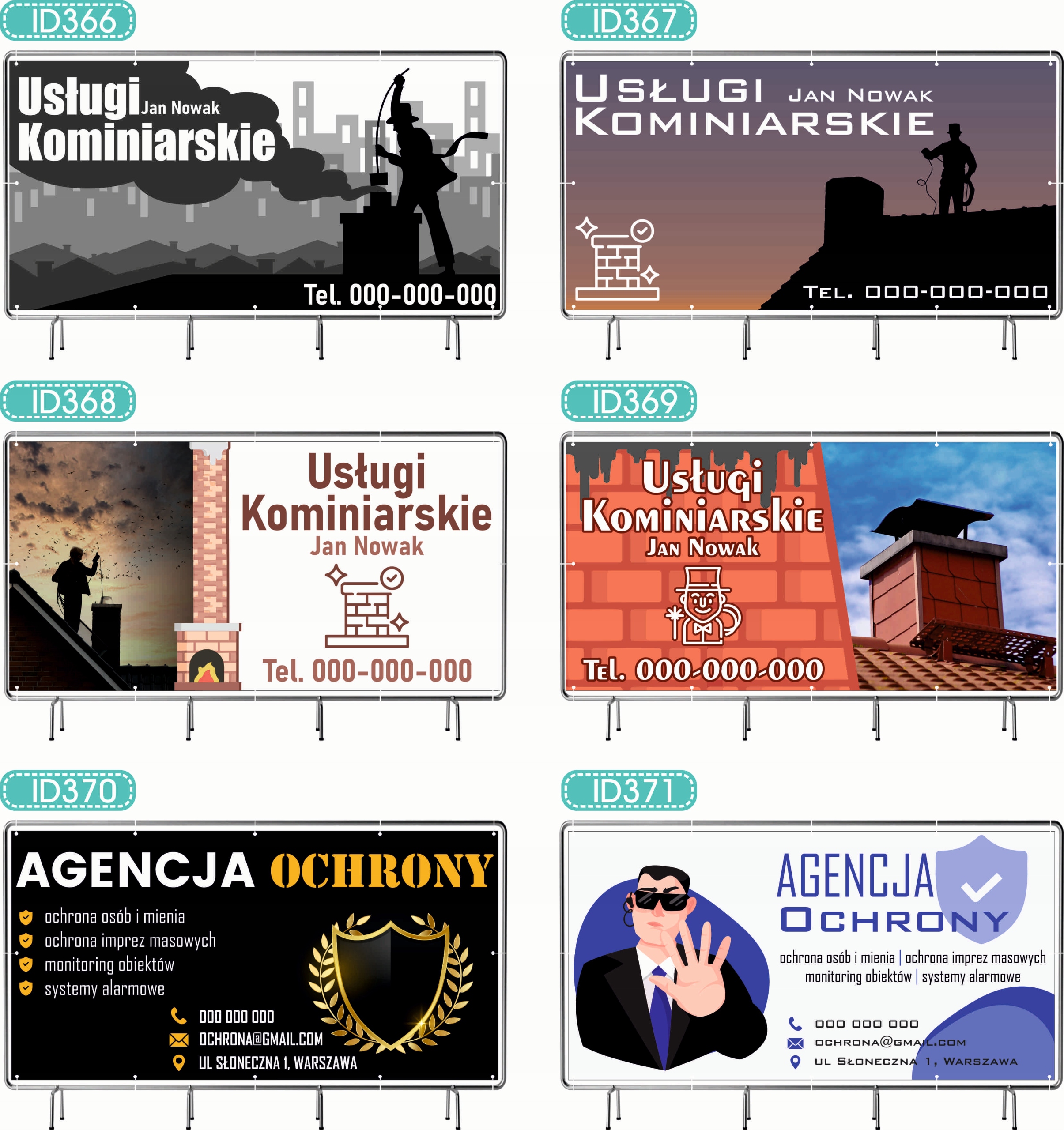 BANER REKLAMOWY 130x80cm oczkowany projekt w cenie AGENCJA DETEKTYWISTYCZNA