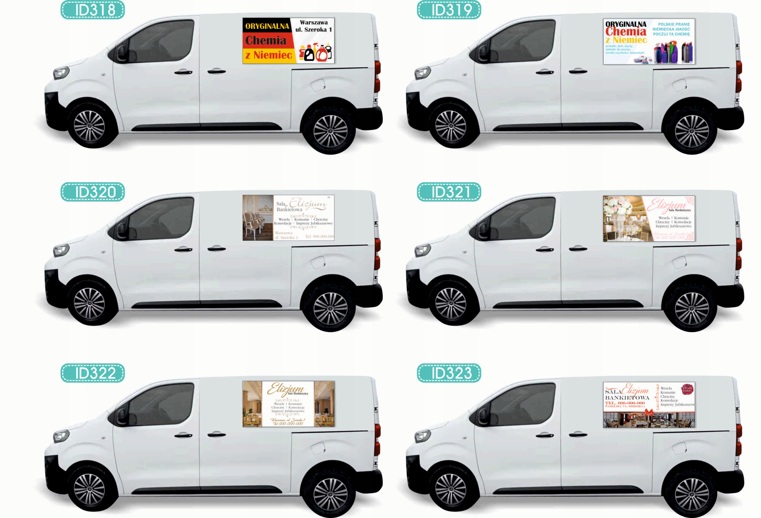 Reklama Naklejka na samochód różne wzory do wyboru ODSZKODOWANIA