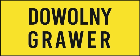 Tabliczka grawerowana Laminat 6x3 cm 500 szt DOWOLNY GRAWER logo żółta