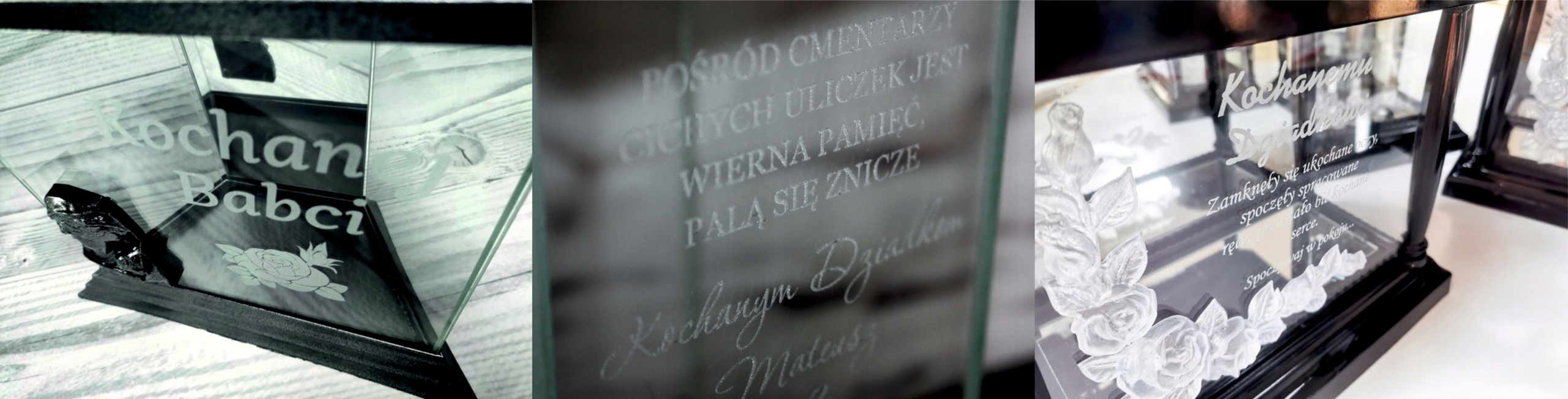 Ozdobny Znicz z Twoim grawerem Napisem Personalizowany dla dziadka